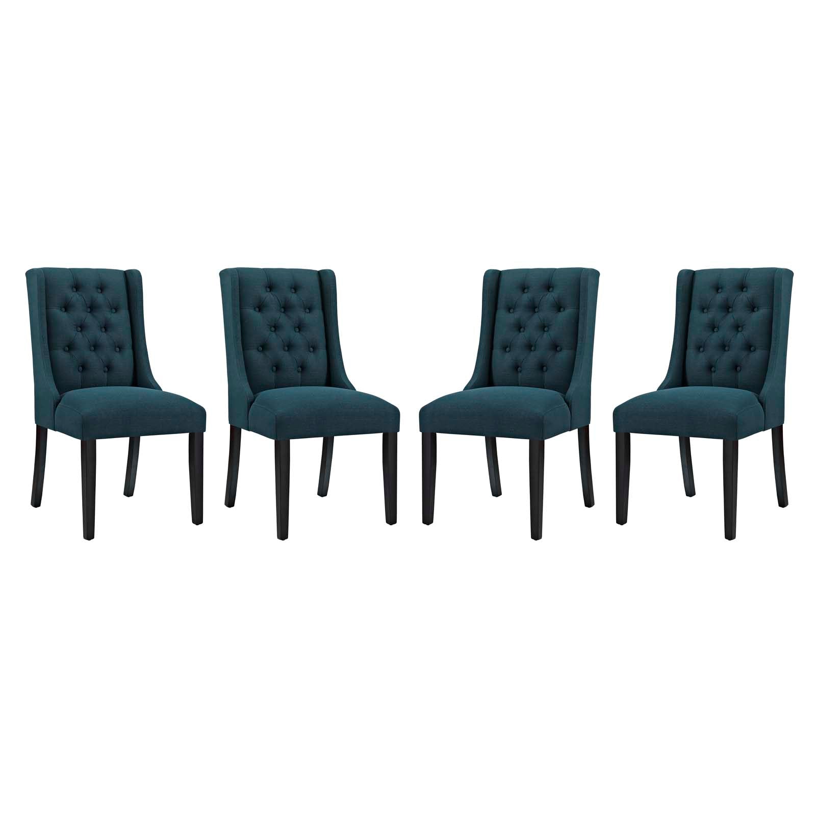Modway Dining Chairs - Baronet Dining Chair Fabric ( Set of 4 ) Azure