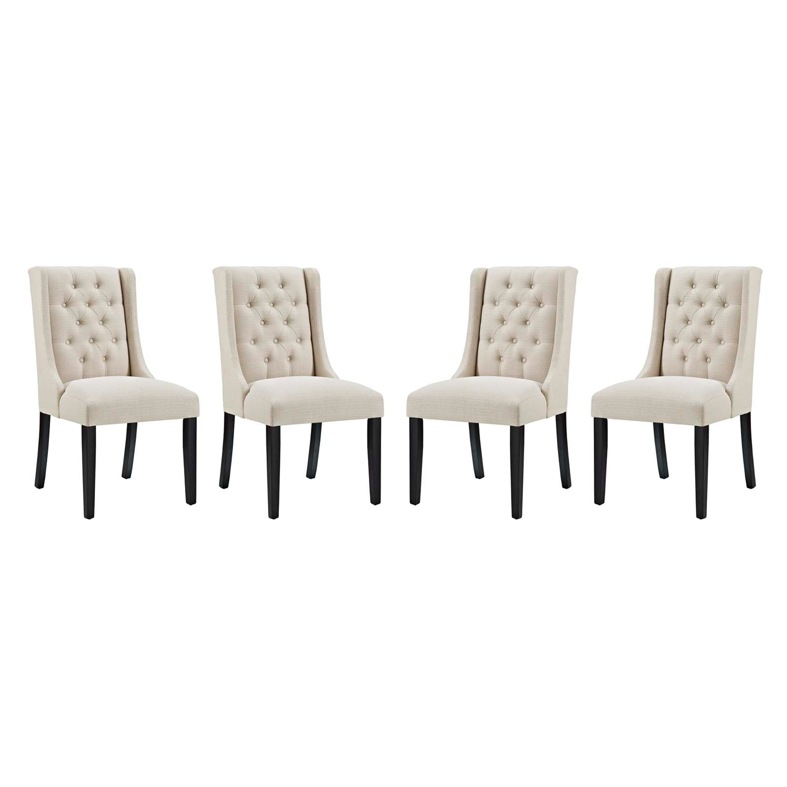 Modway Dining Chairs - Baronet Dining Chair Fabric Beige (Set of 4)