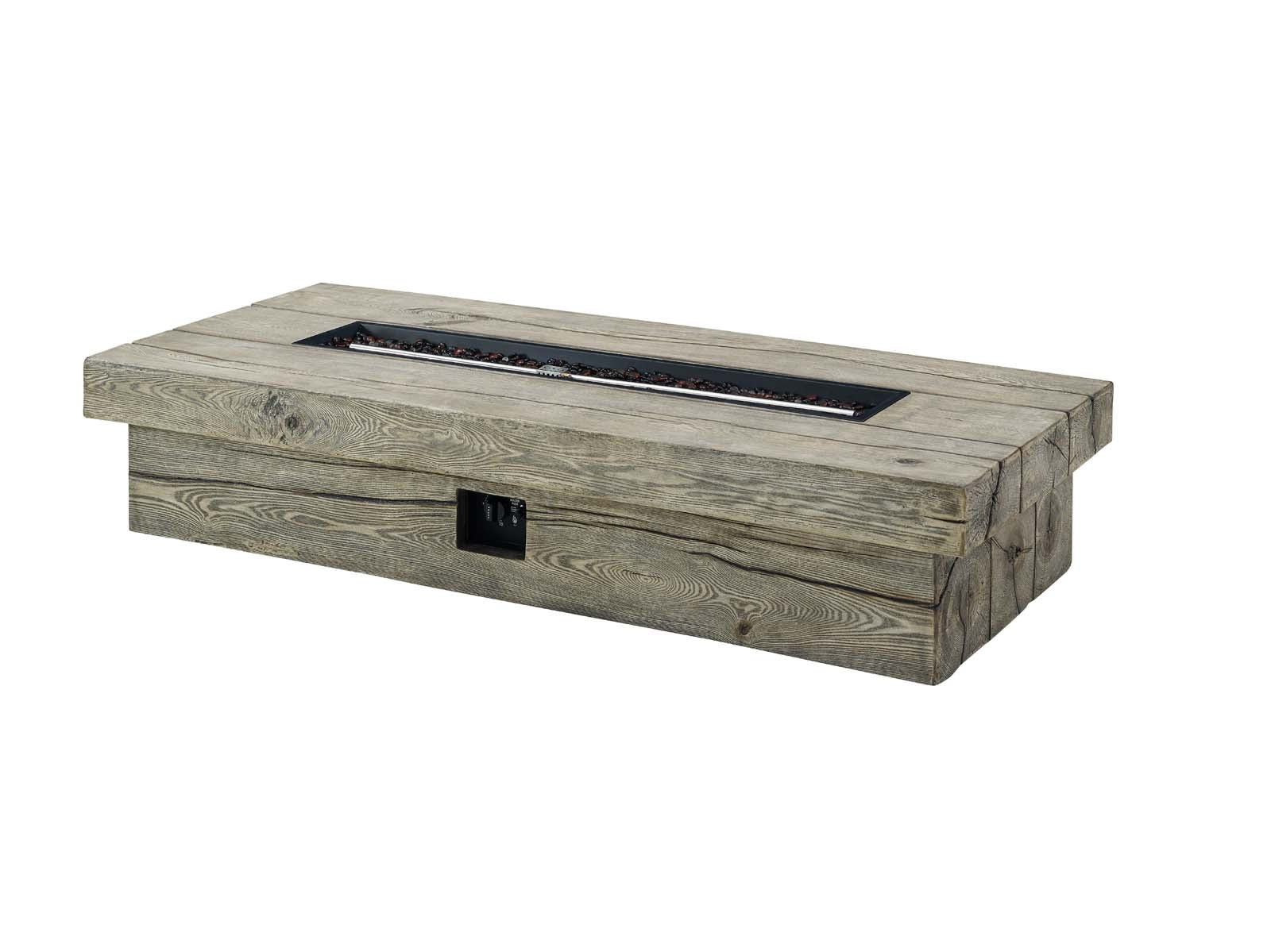 Modway Outdoor Coffee Tables - Manteo Rectangular Fire Pit Coffee Table Light Gray