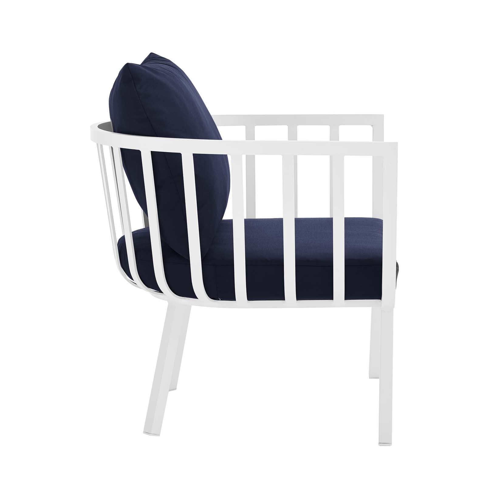 Modway Outdoor Chairs - Riverside Outdoor Armchair White & Navy