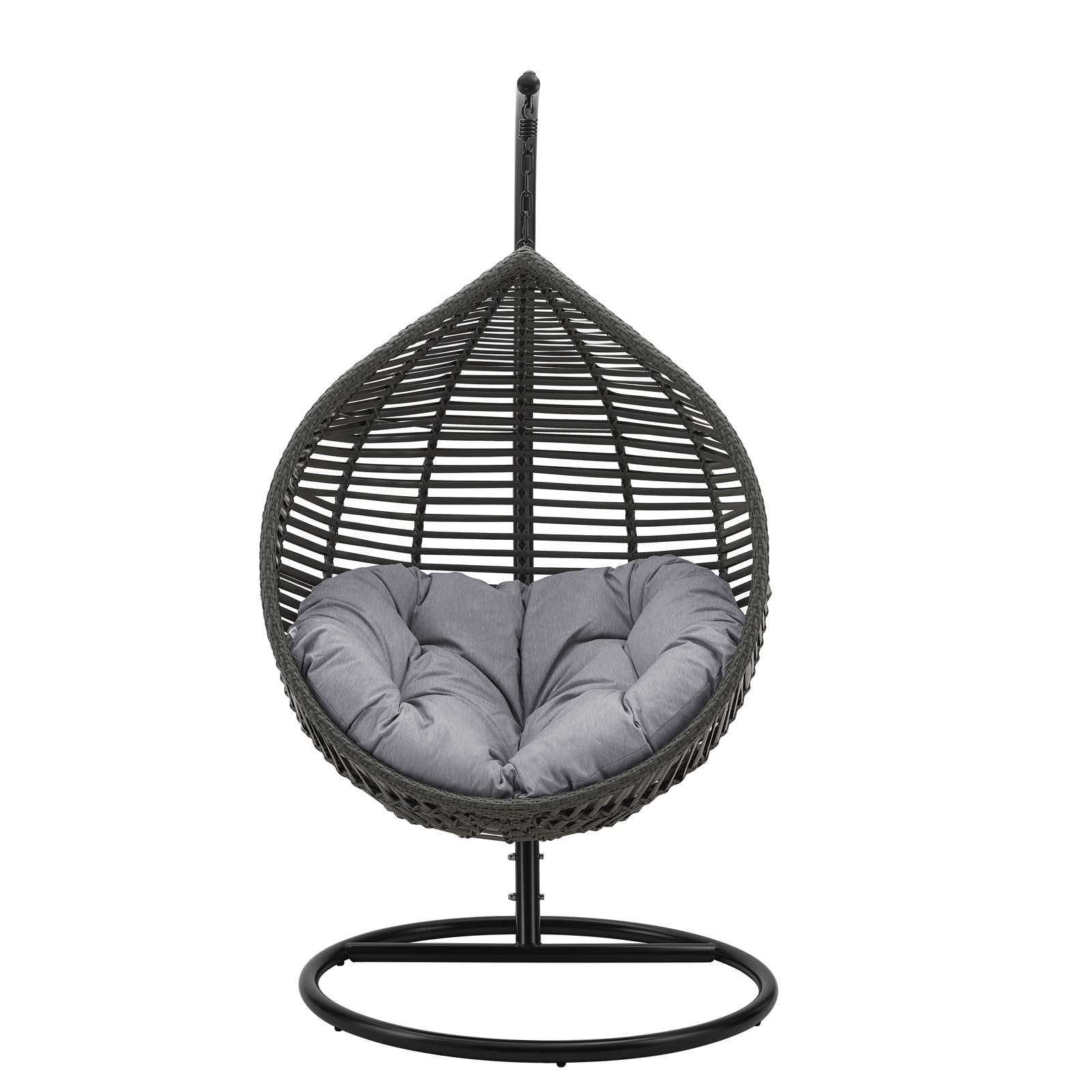 Modway Outdoor Swings - Garner Teardrop Outdoor Swing Chair Gray