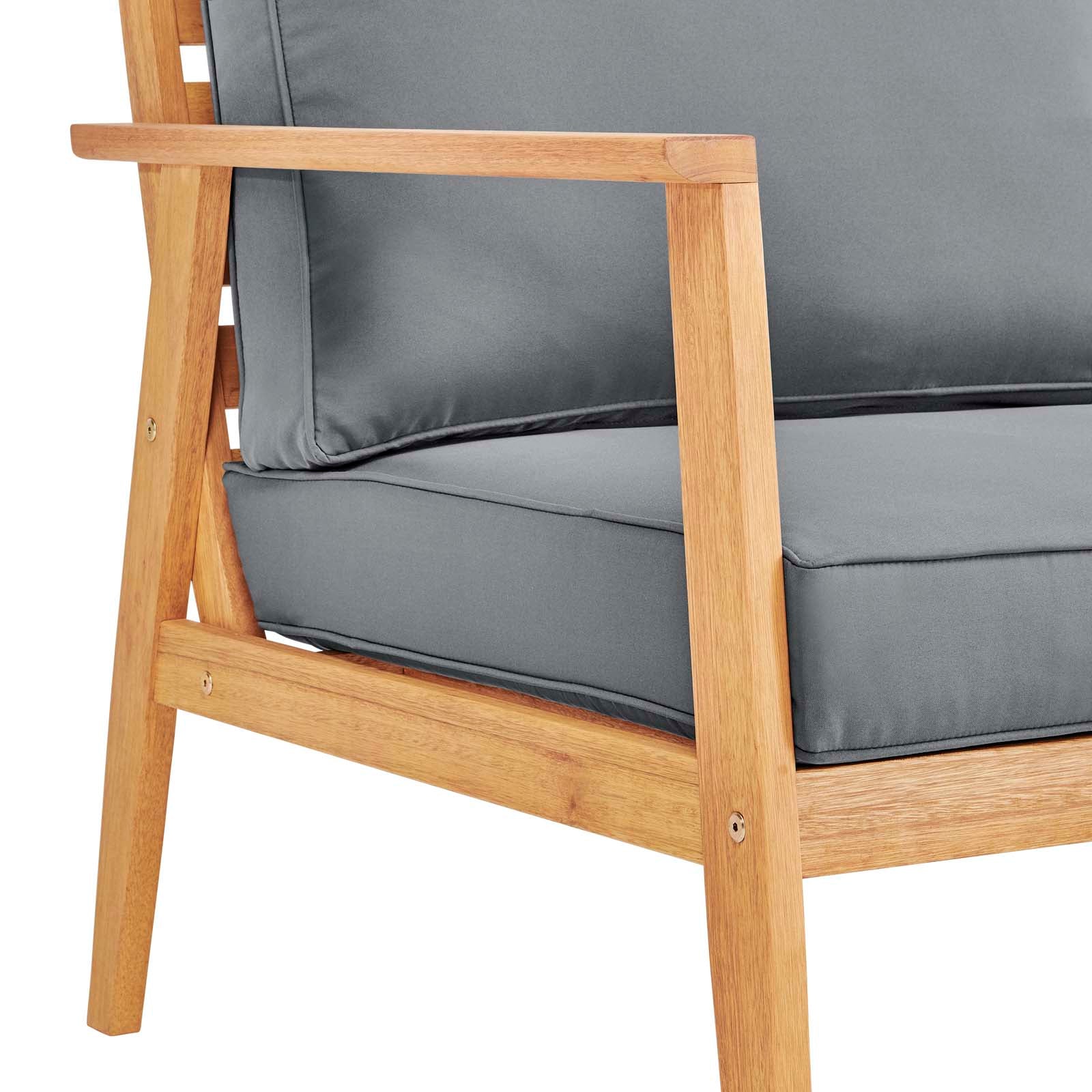 Syracuse Outdoor Patio 4 Piece Set Natural & Gray