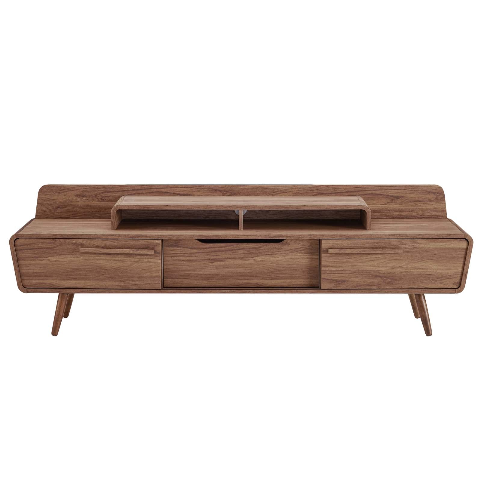 Modway TV & Media Units - Omnistand 2 Piece Entertainment Center Walnut Gray