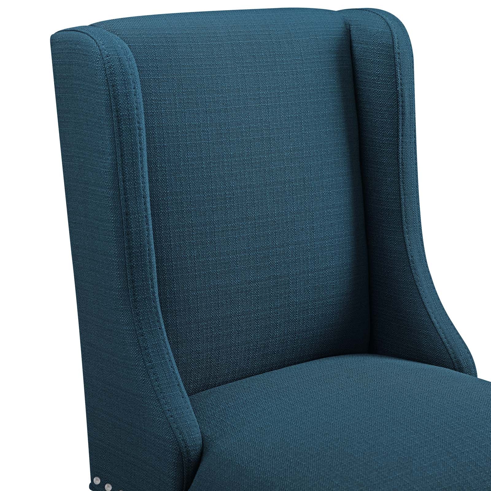 Modway Barstools - Baron Upholstered Fabric Counter Stool Azure