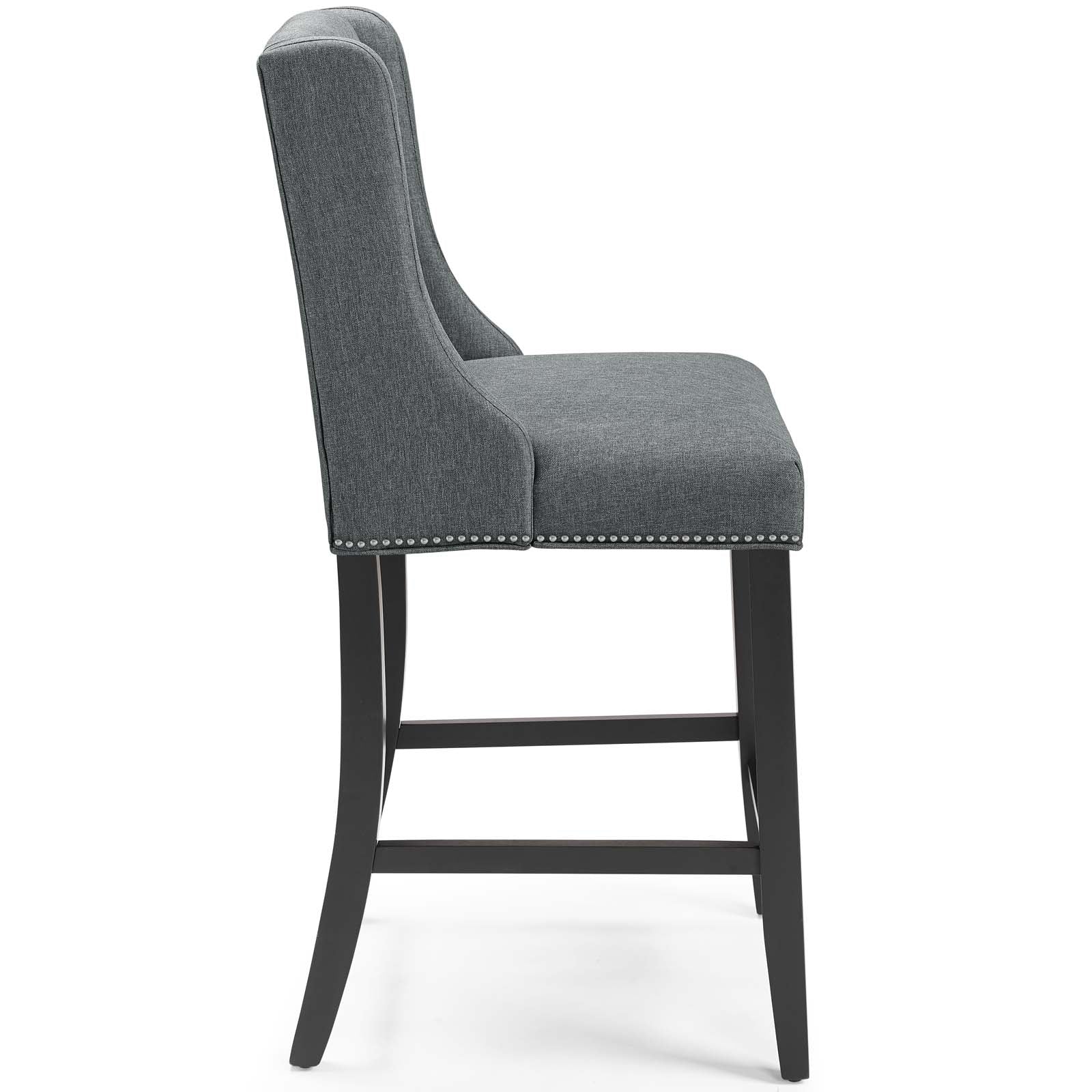Modway Barstools - Baron Fabric Counter Stool Gray