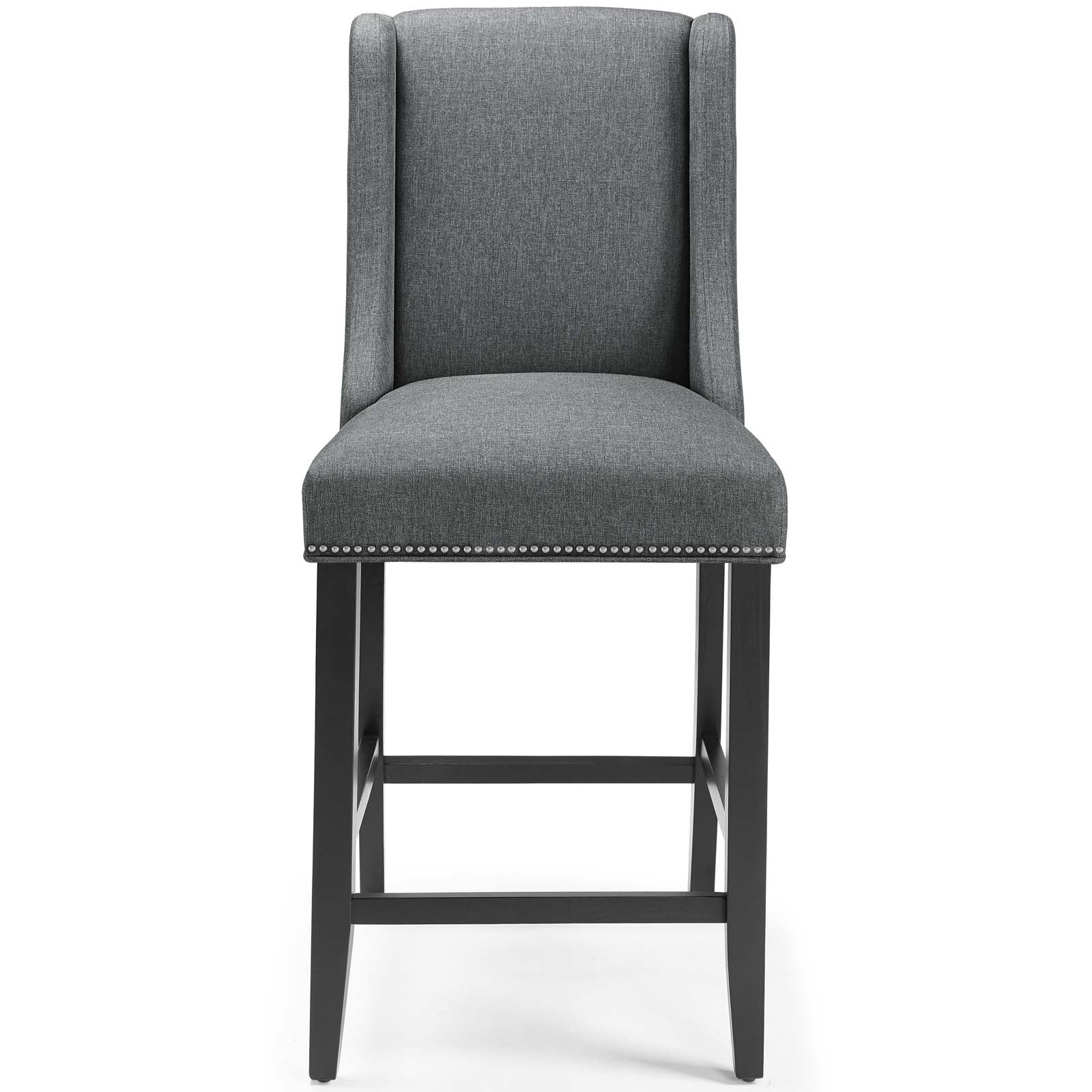 Modway Barstools - Baron Fabric Counter Stool Gray