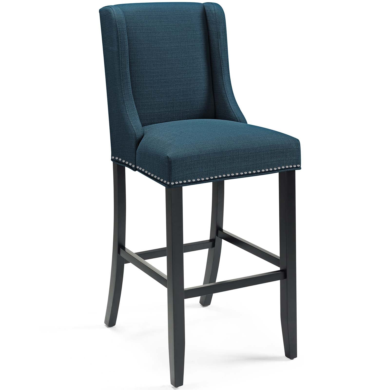 Modway Barstools - Baron Upholstered Fabric Bar Stool Azure