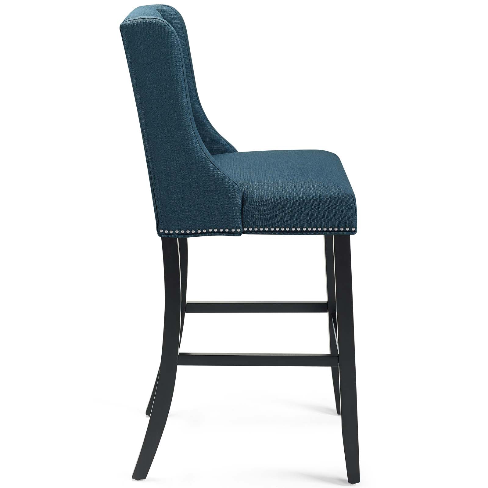 Modway Barstools - Baron Upholstered Fabric Bar Stool Azure