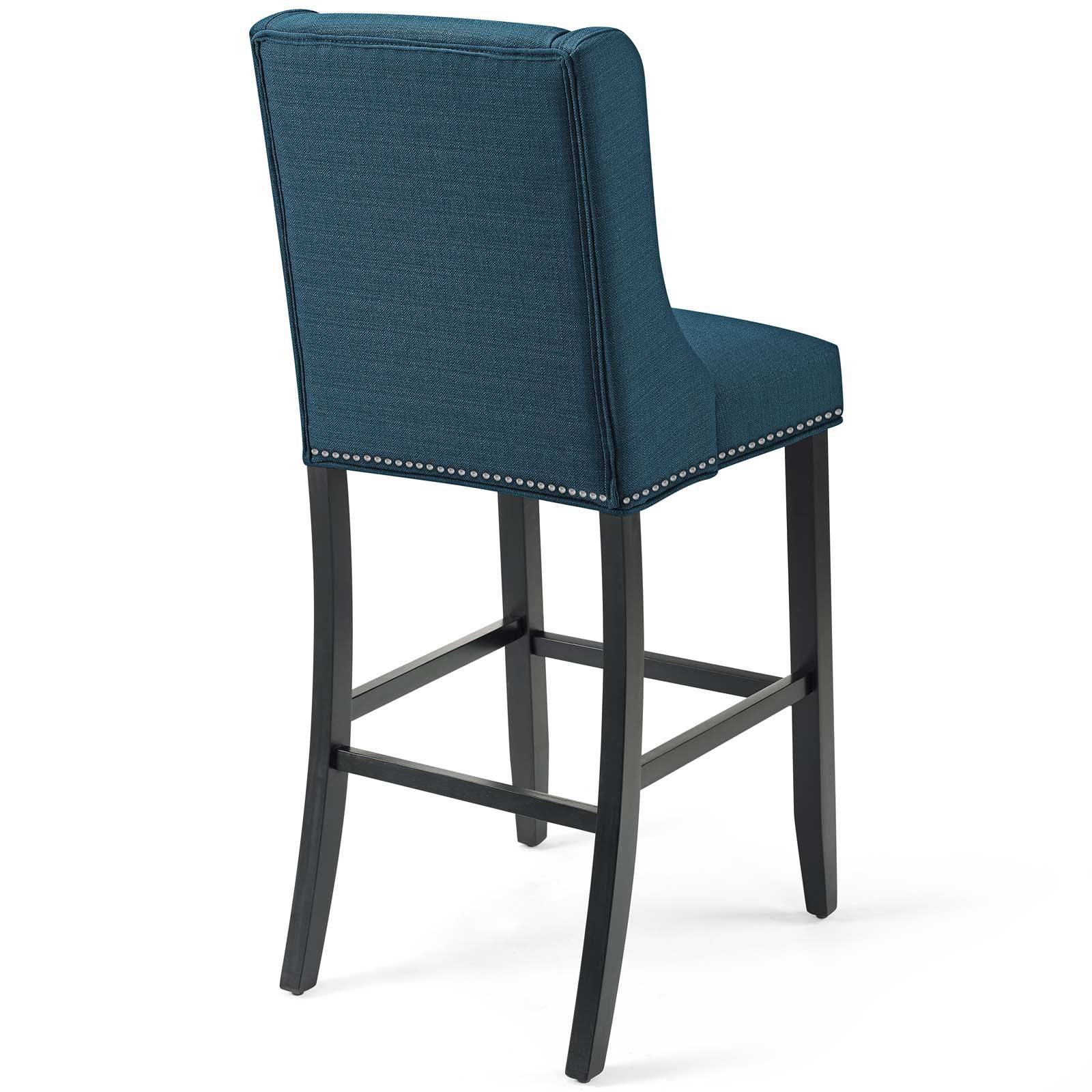 Modway Barstools - Baron Upholstered Fabric Bar Stool Azure