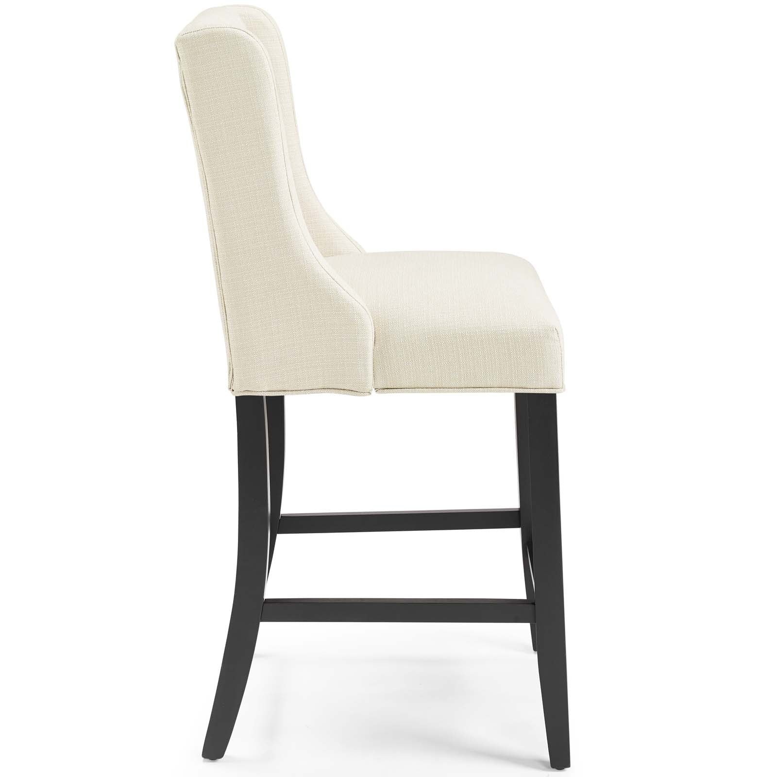 Modway Barstools - Baronet Fabric Counter Stool Beige