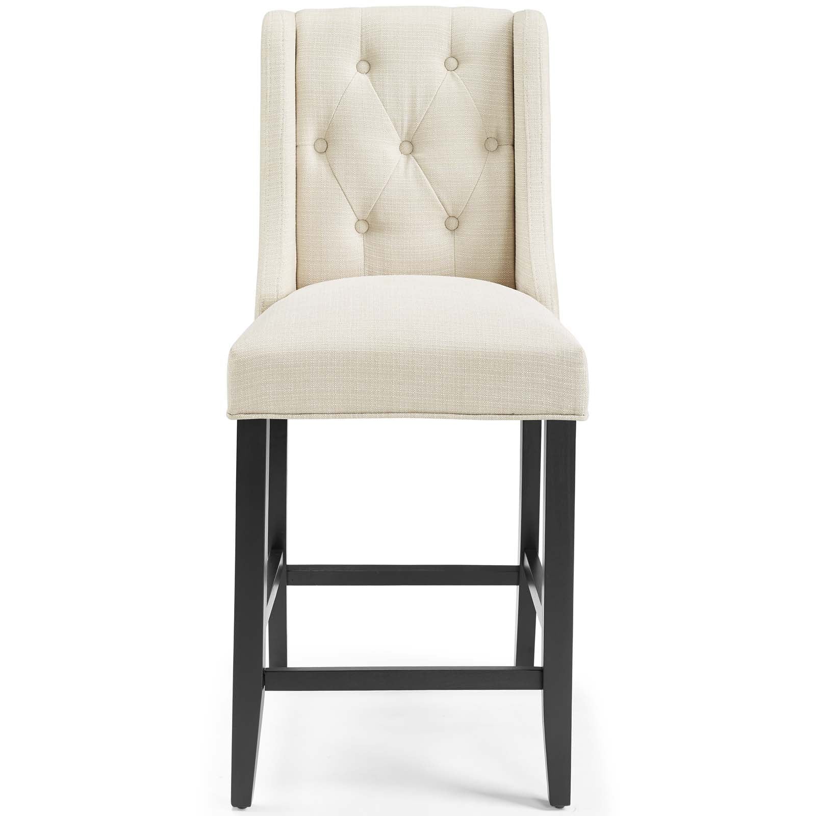 Modway Barstools - Baronet Fabric Counter Stool Beige