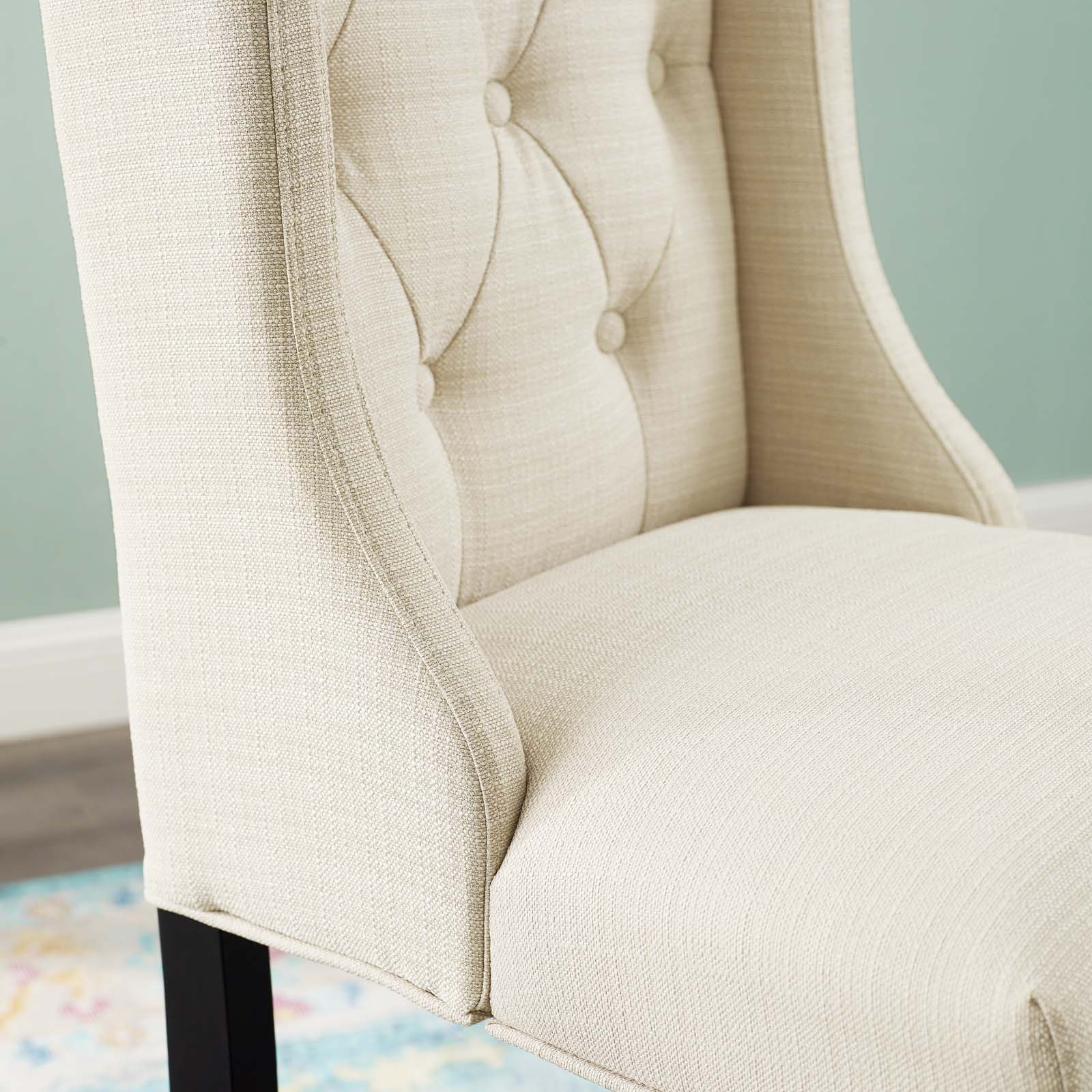 Modway Barstools - Baronet Fabric Counter Stool Beige