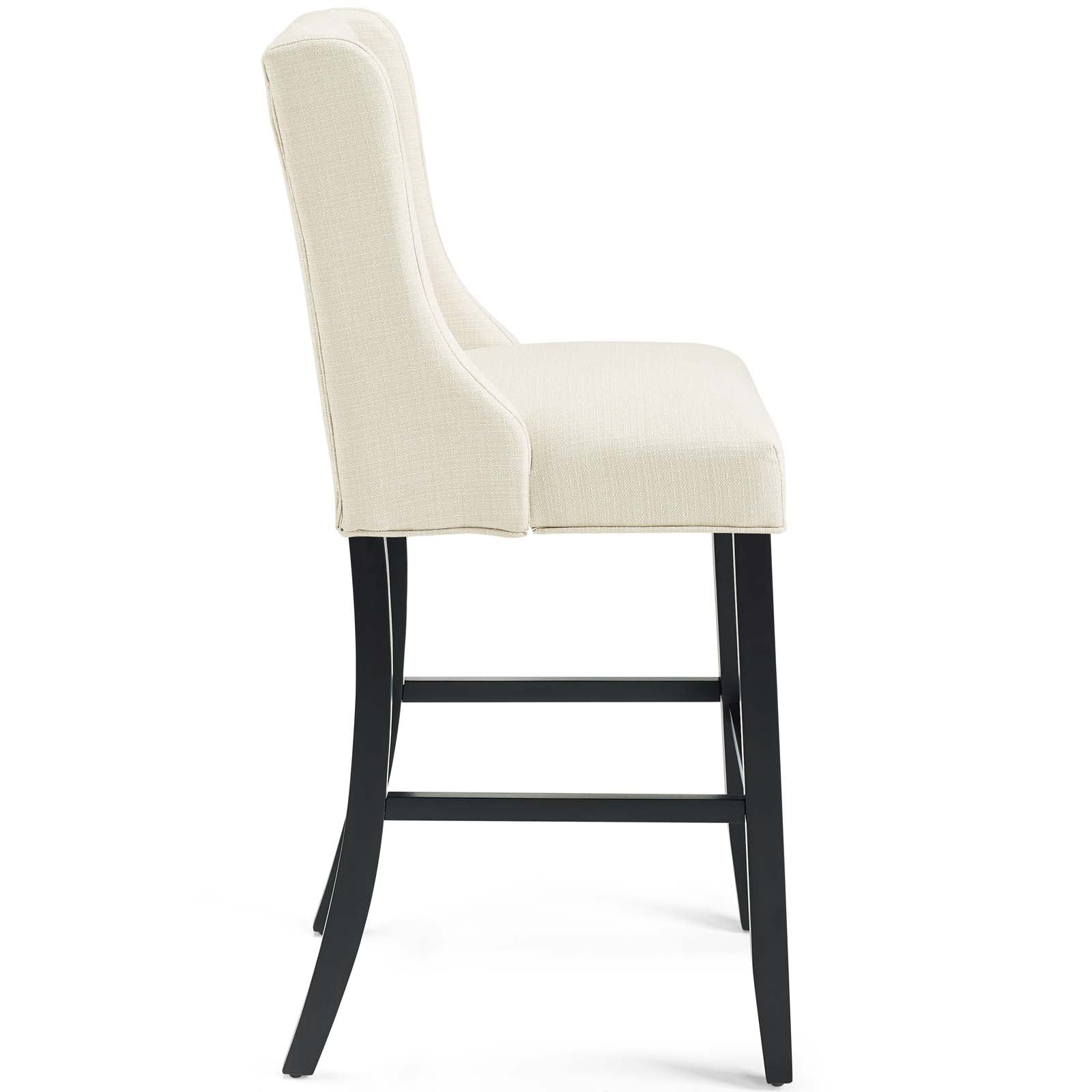Modway Barstools - Baronet Tufted Button Upholstered Fabric Bar Stool Beige