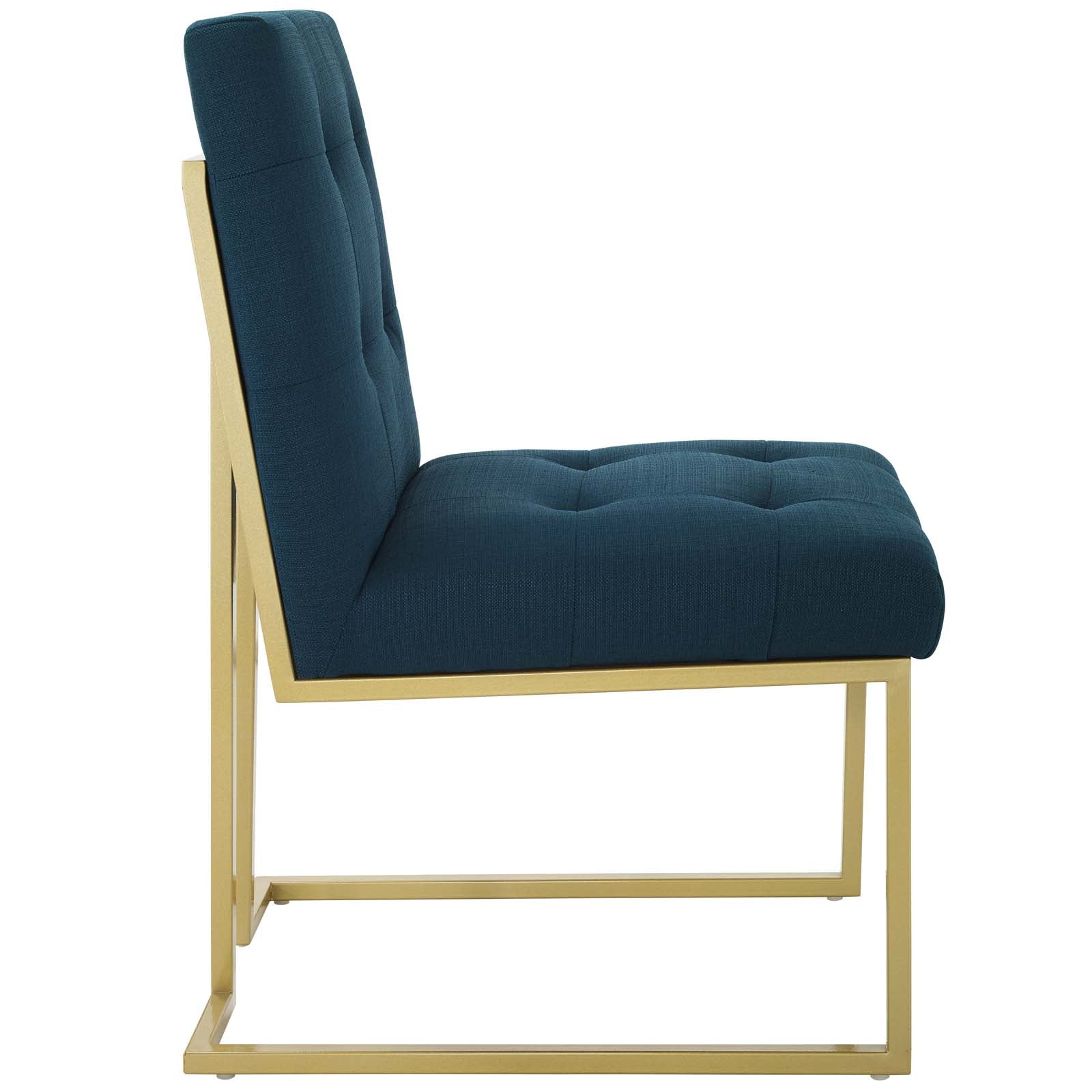 Modway Dining Chairs - Privy Dining Accent Chair Gold & Azure