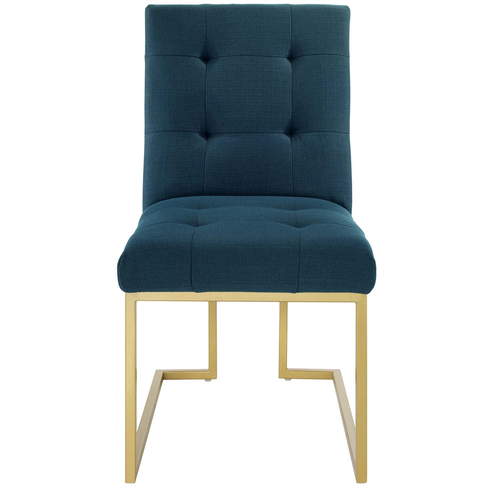 Modway Dining Chairs - Privy Dining Accent Chair Gold & Azure