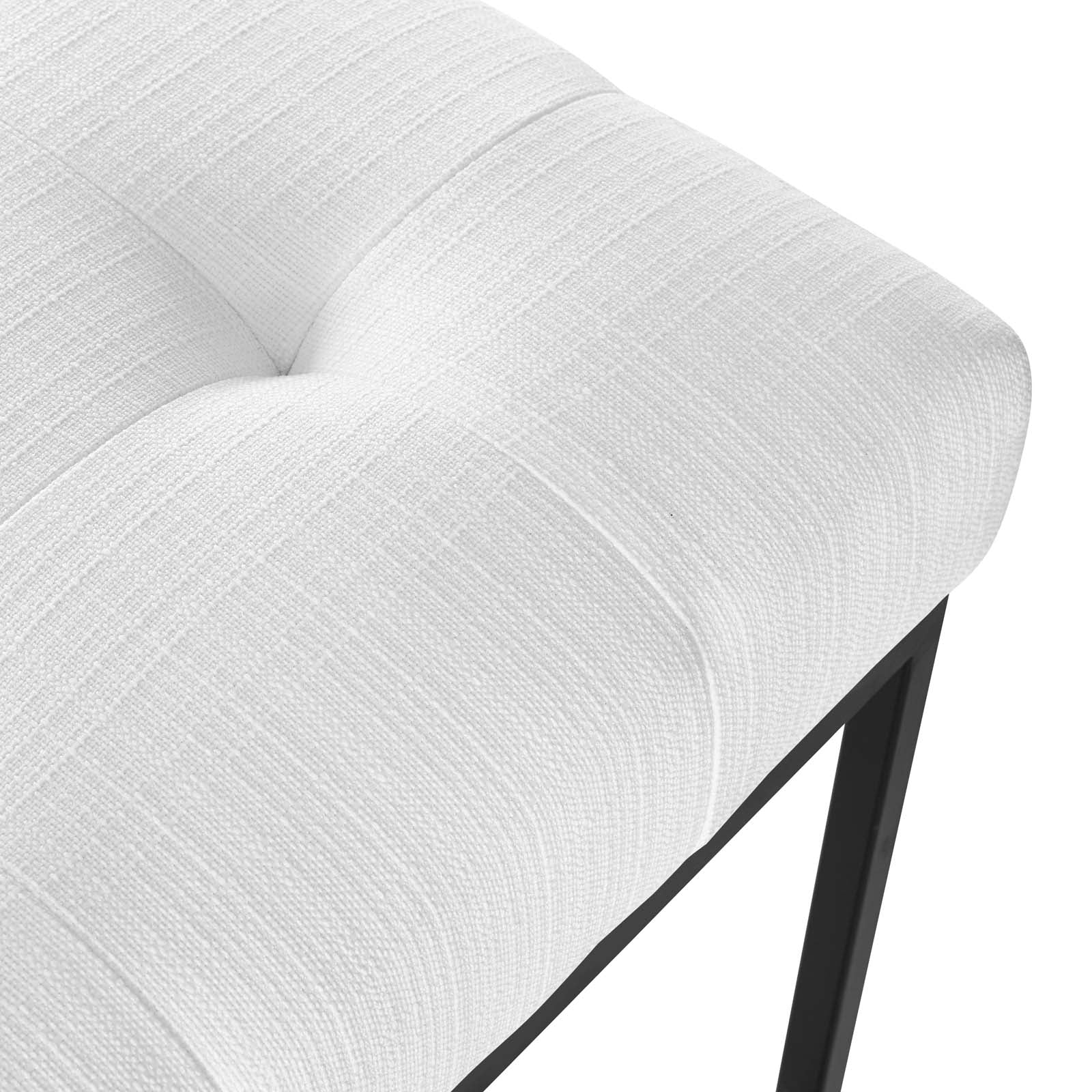 Modway Dining Chairs - Privy Black Stainless Steel Upholstered Fabric Dining Chair Black White