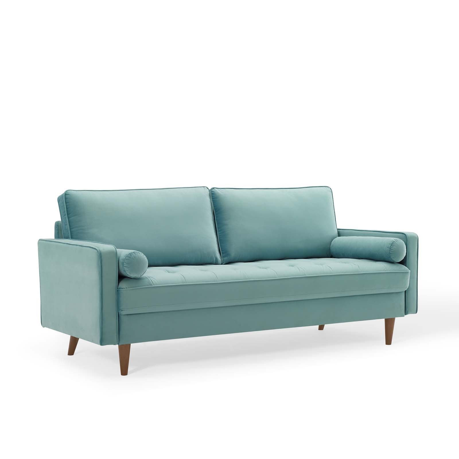 Modway Sofas & Couches - Valour Performance Velvet Sofa Mint