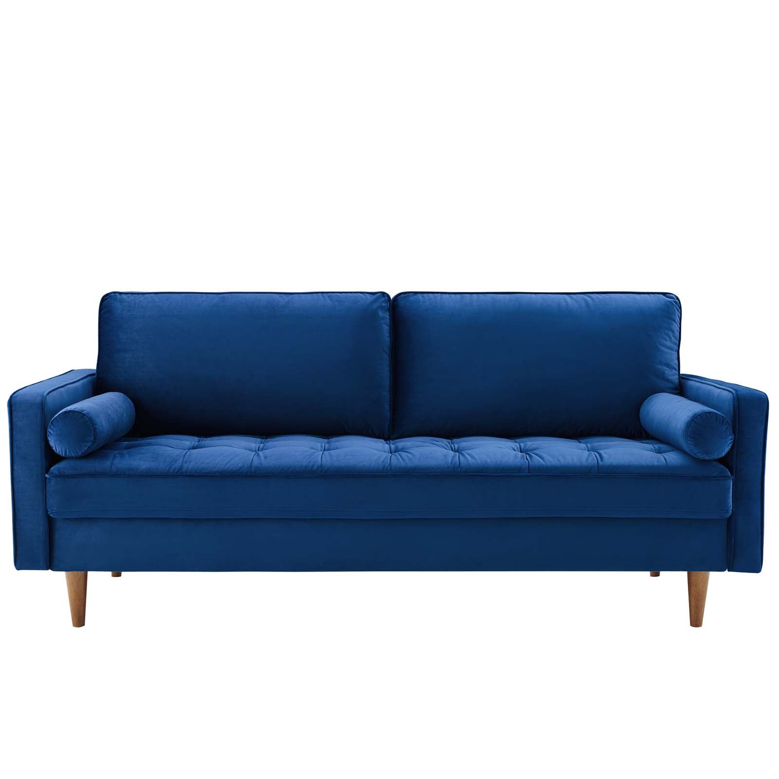 Modway Sofas & Couches - Valour Performance Velvet Sofa Navy