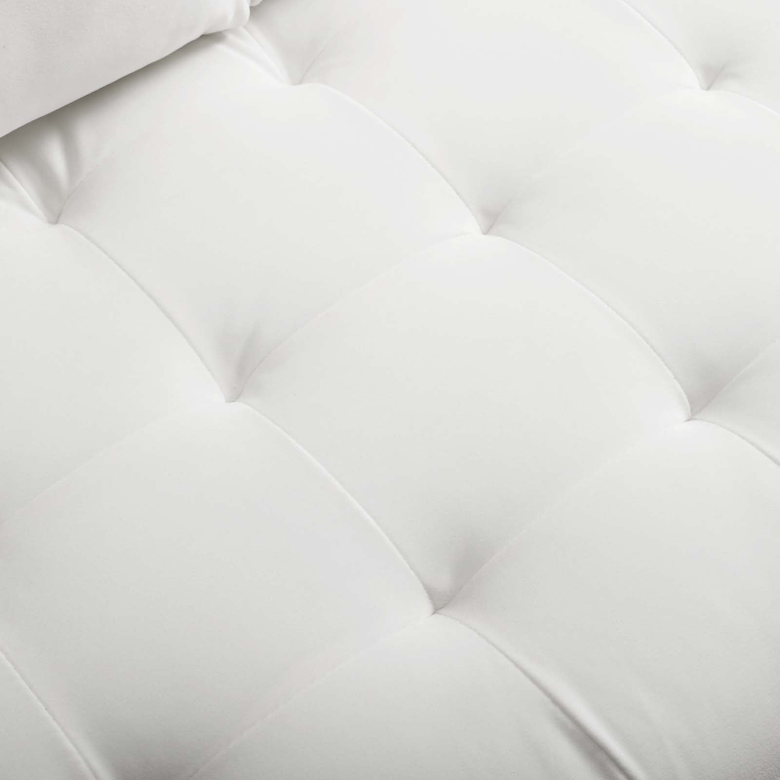 Modway Sofas & Couches - Valour Performance Velvet Sofa White