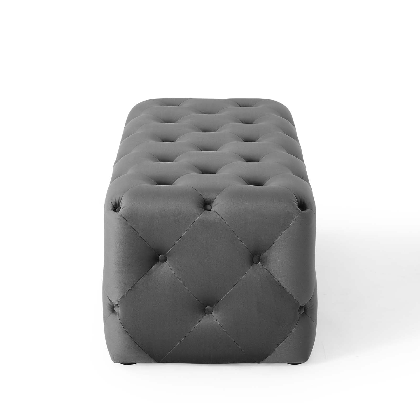 Modway Benches - Amour 48" Tufted Button Entryway Performance Velvet Bench Gray