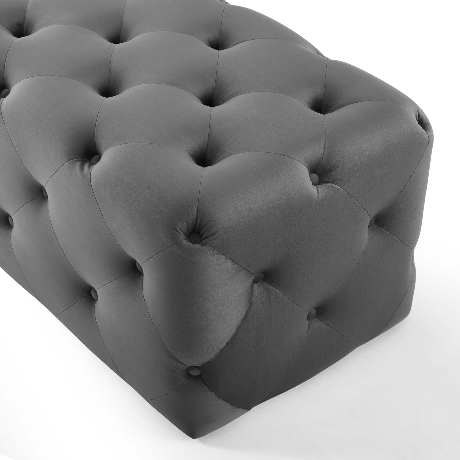 Modway Benches - Amour 48" Tufted Button Entryway Performance Velvet Bench Gray