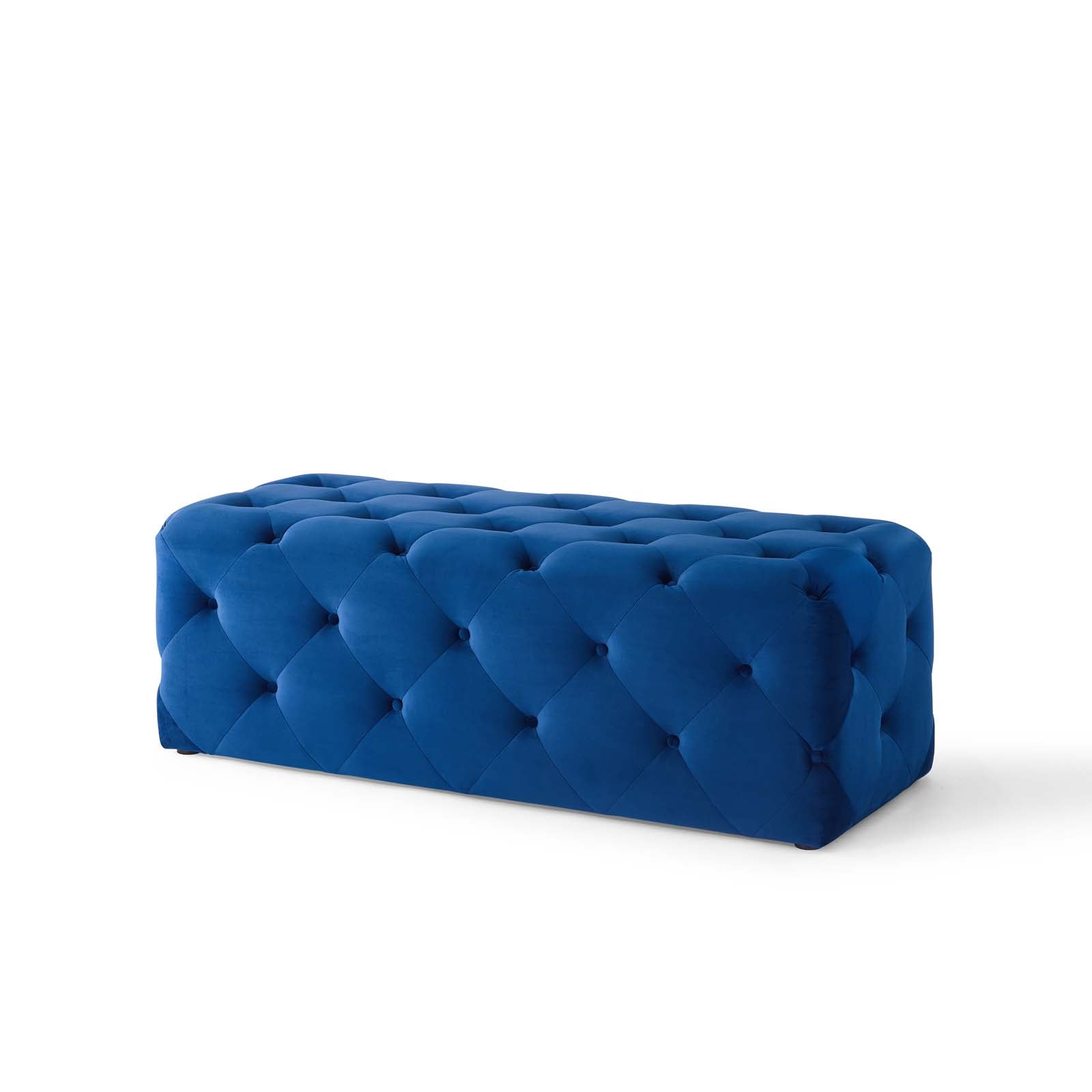 Modway Benches - Amour 48" Tufted Button Entryway Performance Velvet Bench Navy