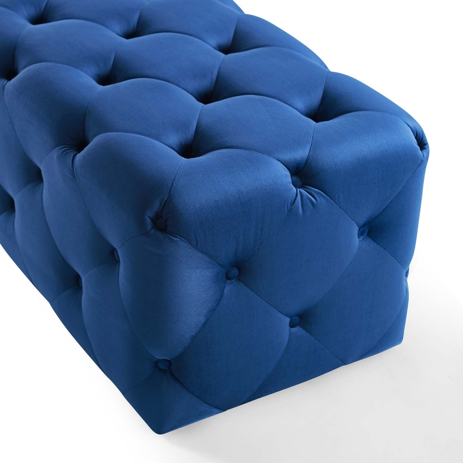 Modway Benches - Amour 48" Tufted Button Entryway Performance Velvet Bench Navy