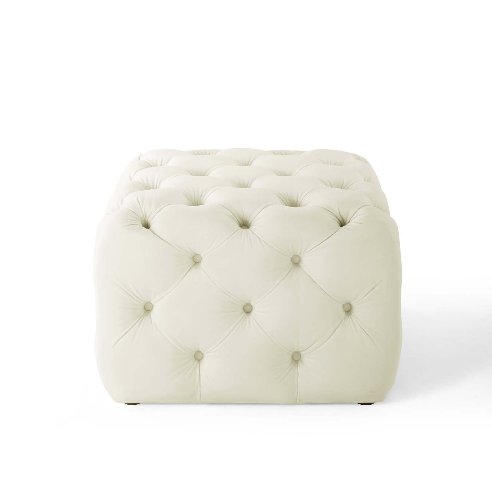 Modway Ottomans & Stools - Amour Tufted Button Square Performance Ottoman Ivory
