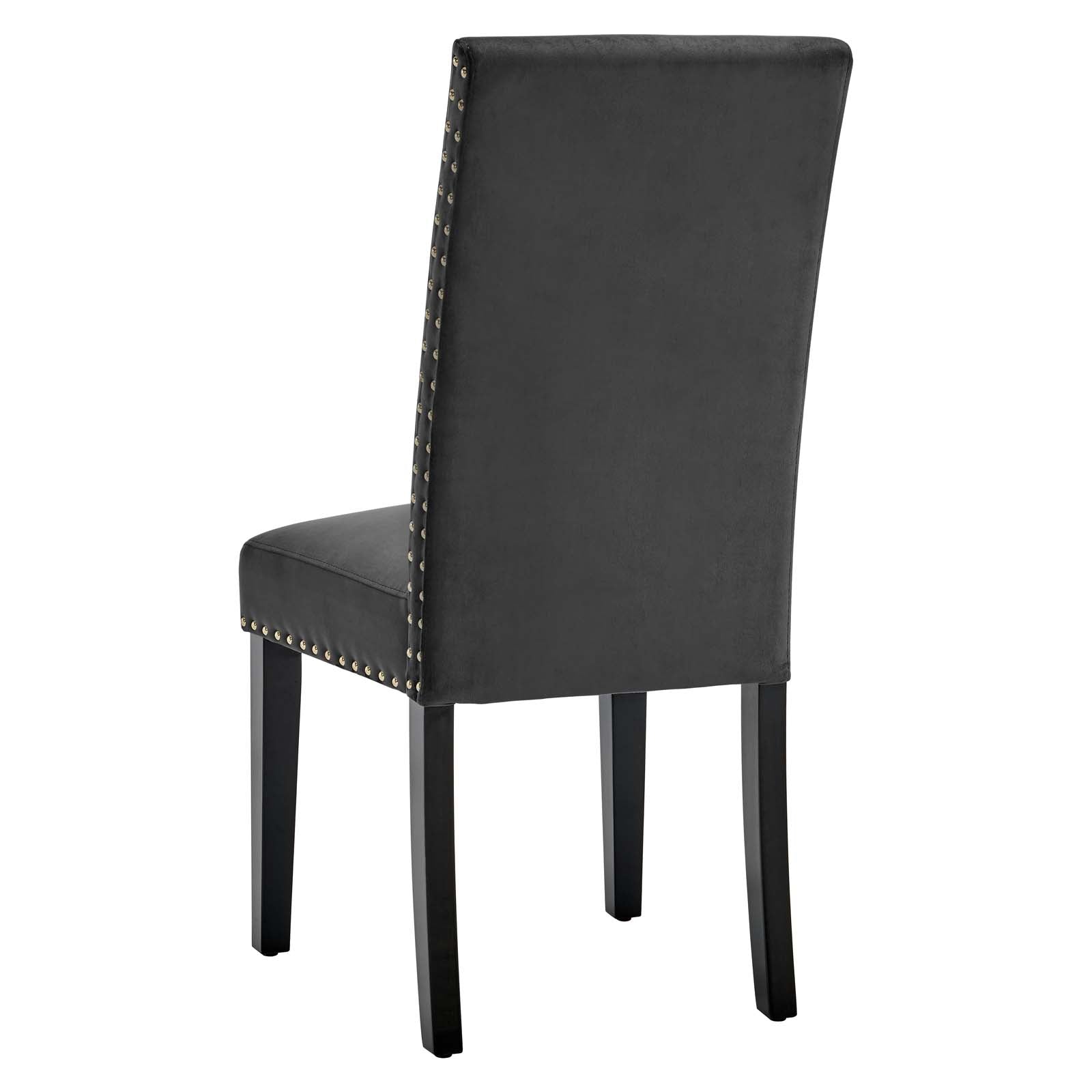 Modway Dining Chairs - Parcel-Performance-Velvet-Dining-Side-Chairs---Set-of-2-Charcoal