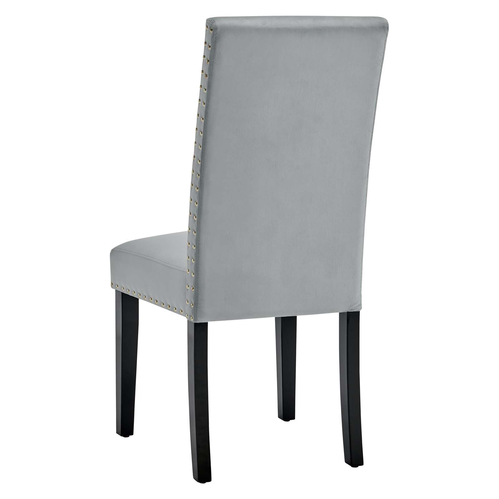 Modway Dining Chairs - Parcel-Performance-Velvet-Dining-Side-Chairs---Set-of-2-Light-Gray