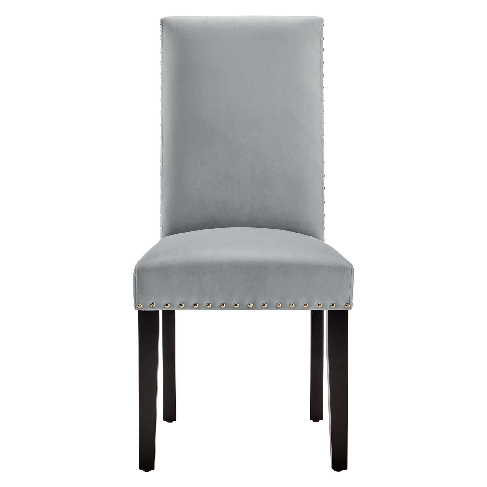 Modway Dining Chairs - Parcel-Performance-Velvet-Dining-Side-Chairs---Set-of-2-Light-Gray