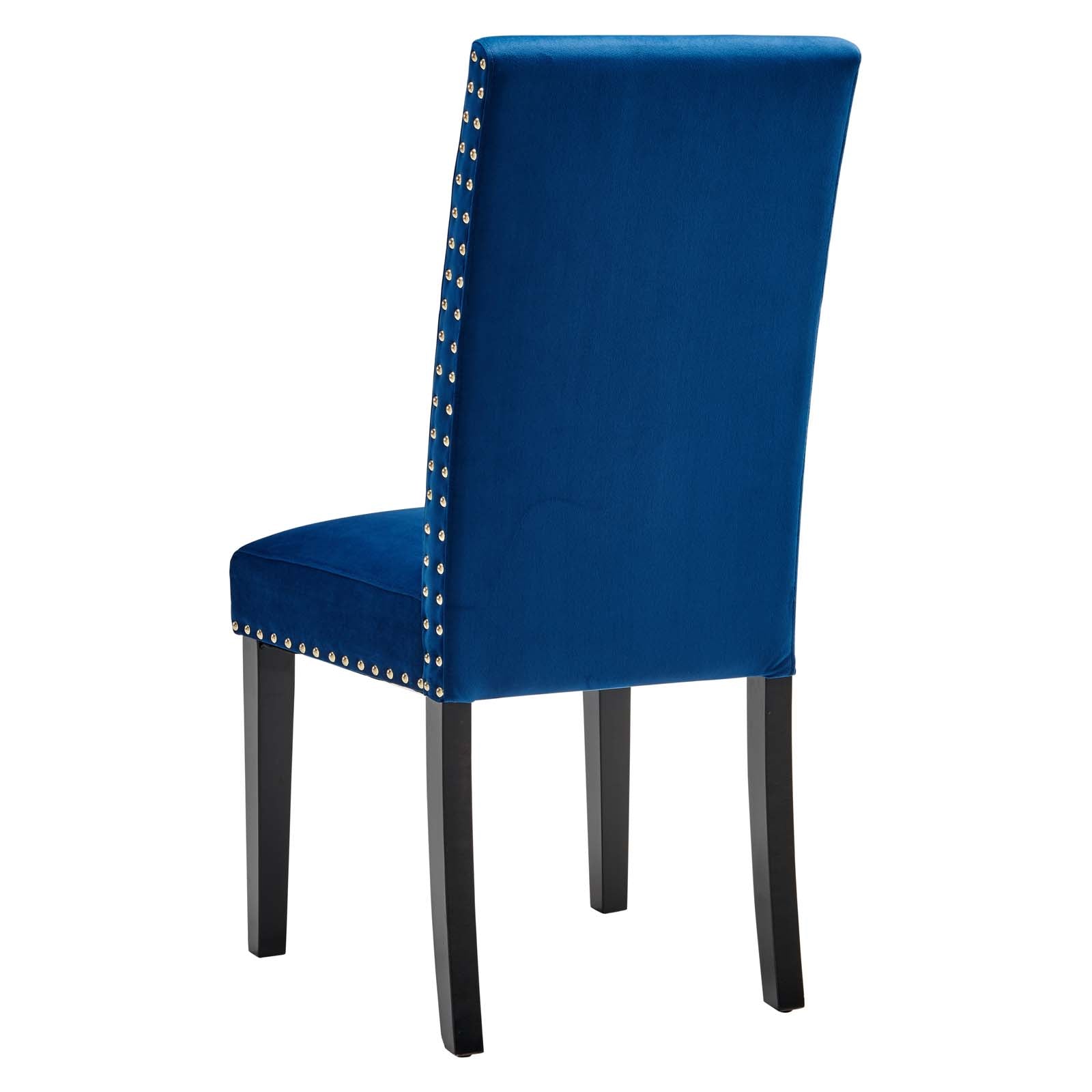 Modway Dining Chairs - Parcel Performance Velvet Dining Side Chairs Navy ( Set of 2 )