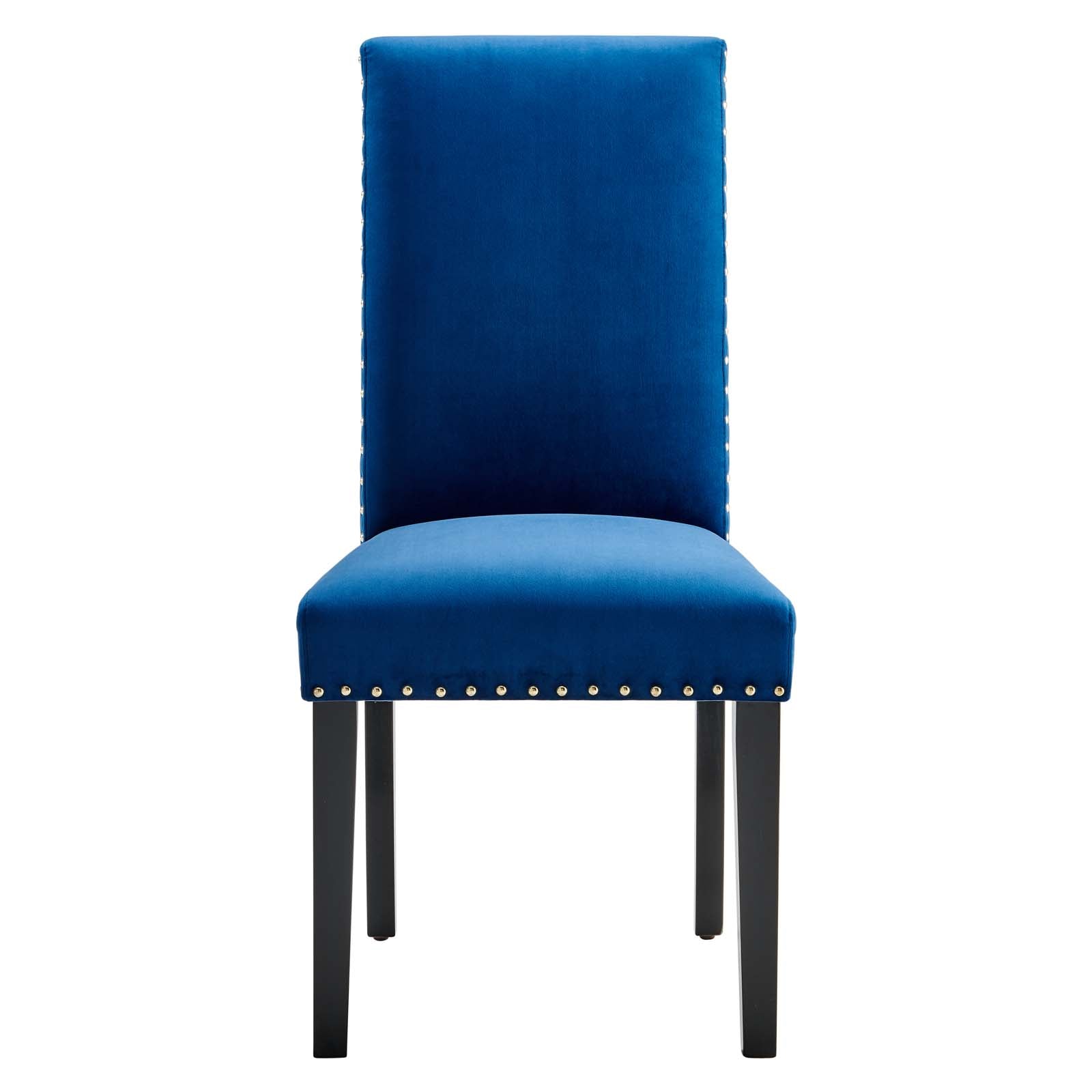 Modway Dining Chairs - Parcel Performance Velvet Dining Side Chairs Navy ( Set of 2 )