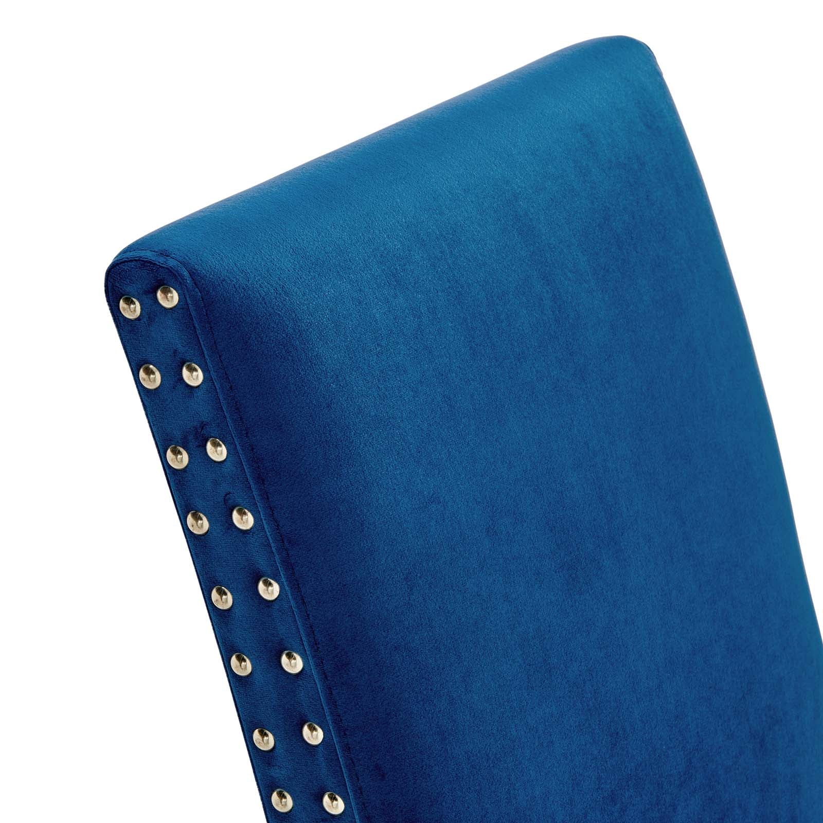Modway Dining Chairs - Parcel Performance Velvet Dining Side Chairs Navy ( Set of 2 )