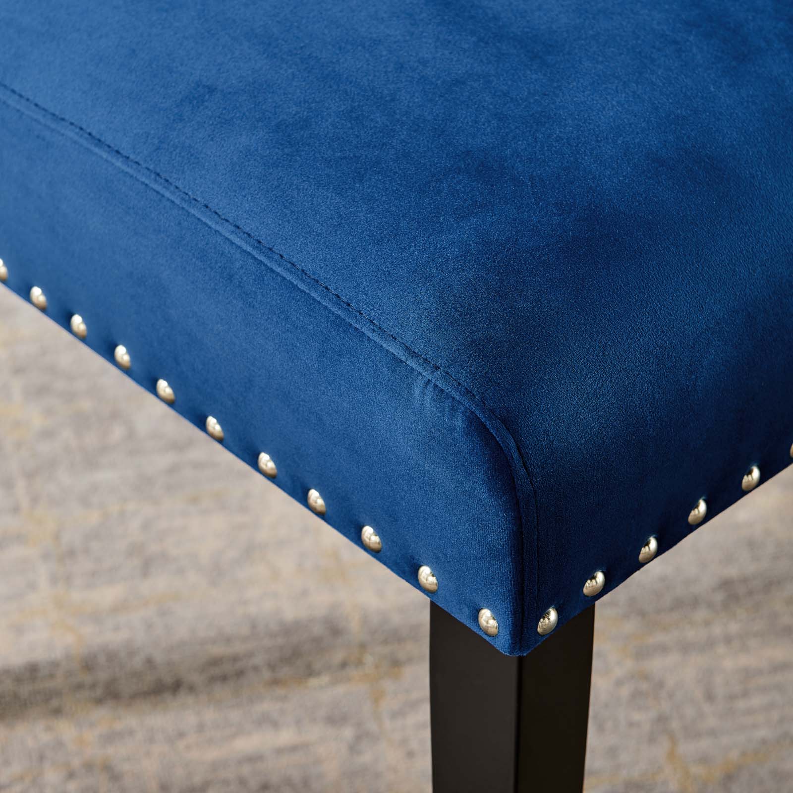 Modway Dining Chairs - Parcel Performance Velvet Dining Side Chairs Navy ( Set of 2 )