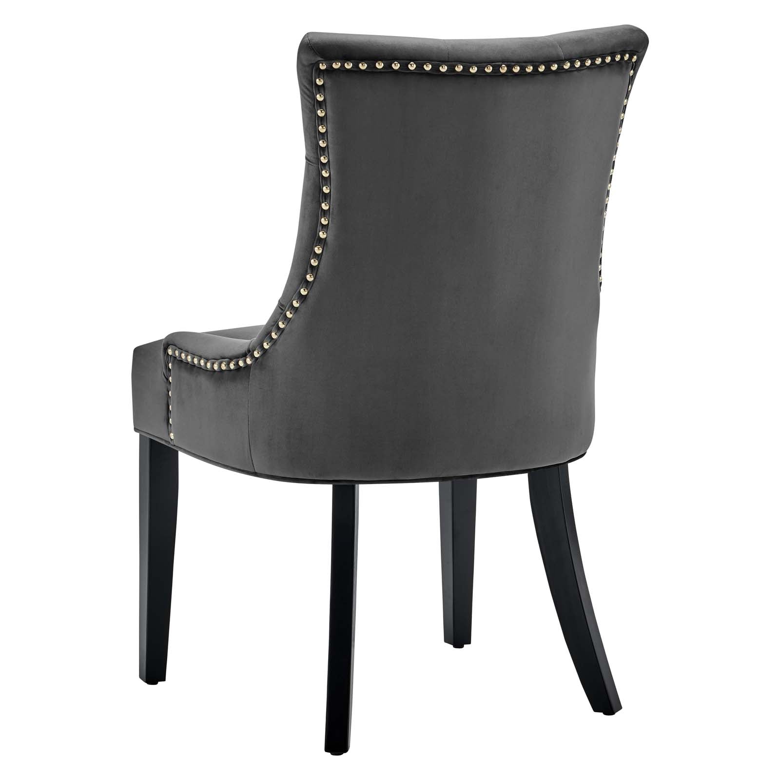Modway Dining Chairs - Regent Tufted Performance Velvet Dining Side Chairs - ( Set of 2 ) Charcoal