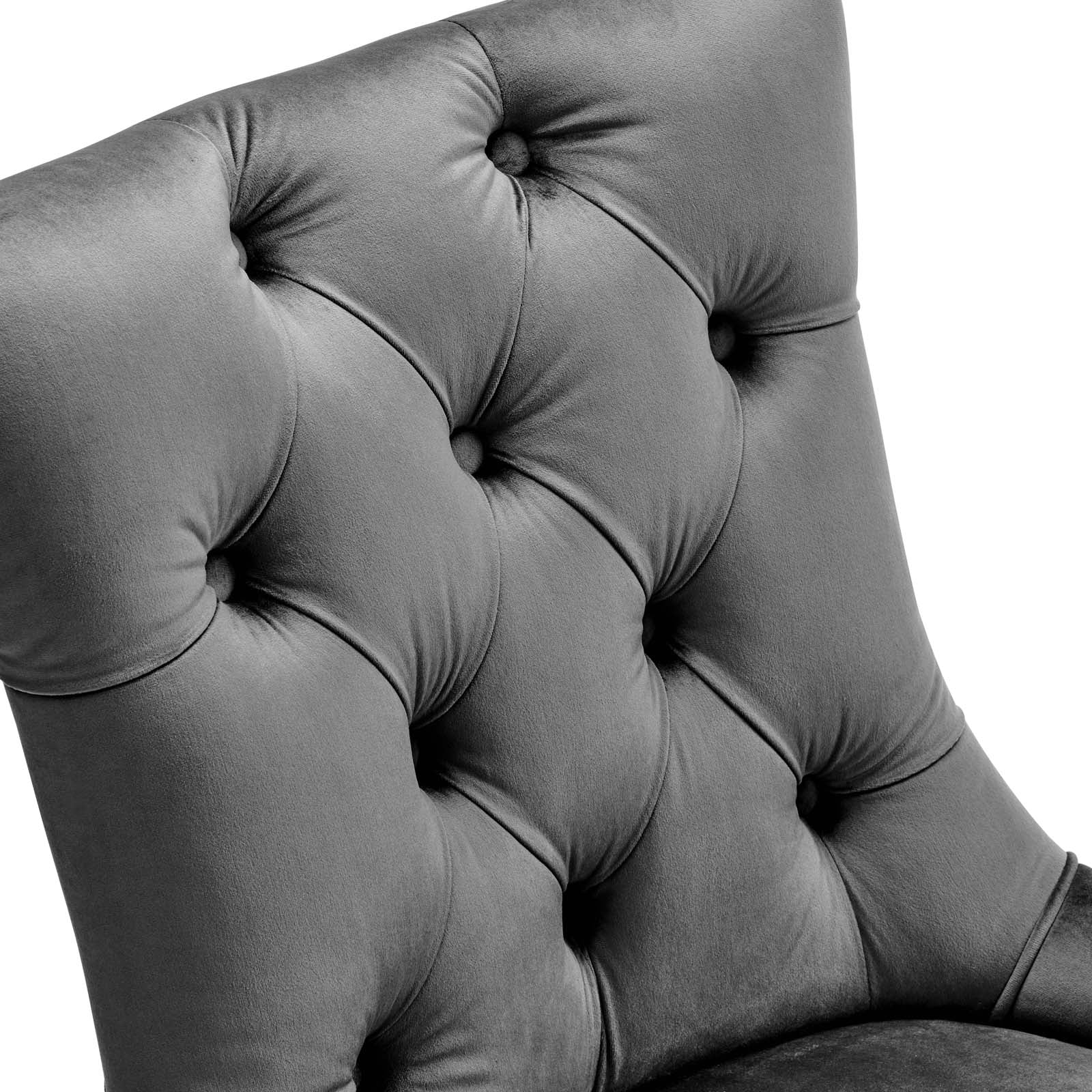 Modway Dining Chairs - Regent Tufted Performance Velvet Dining Side Chairs - ( Set of 2 ) Charcoal