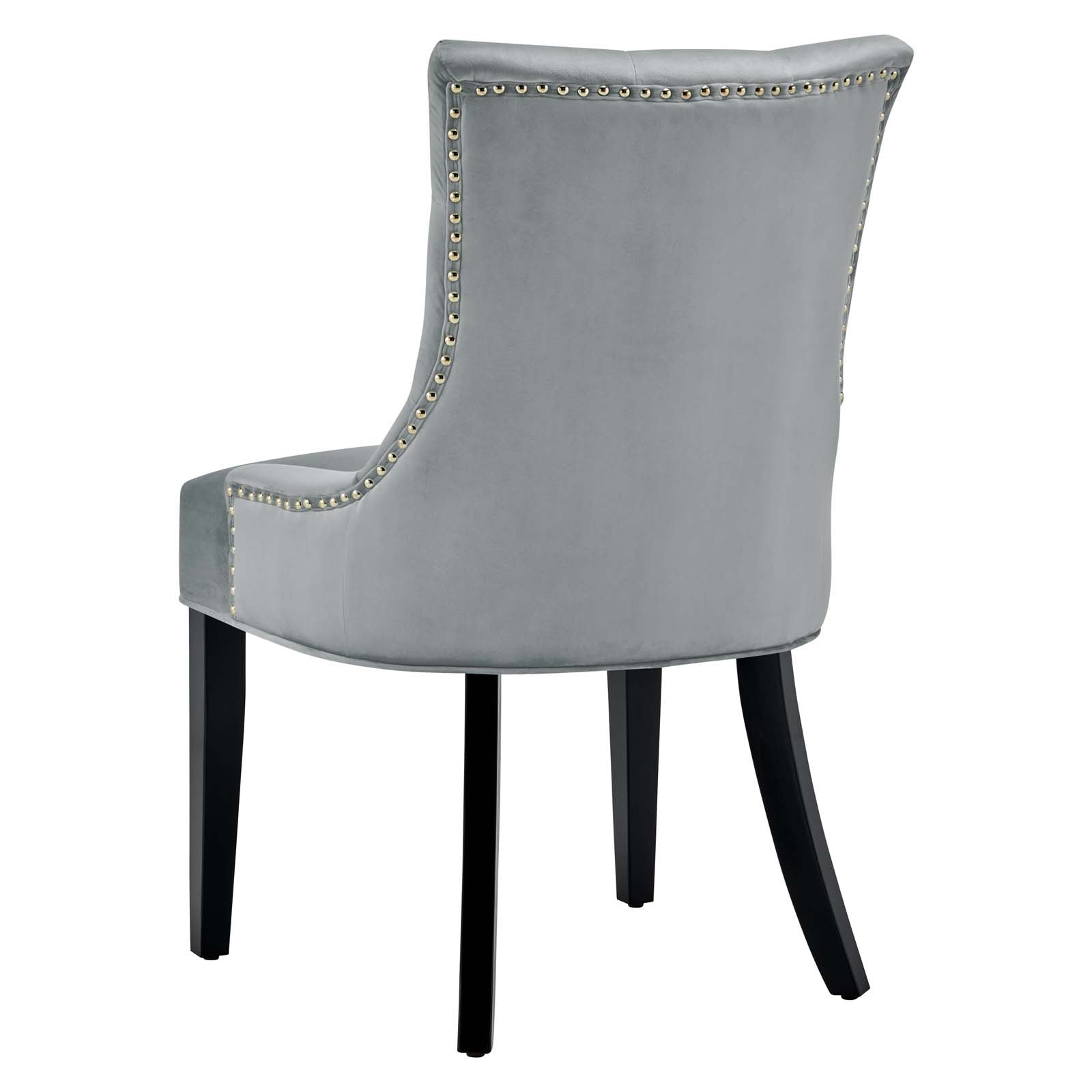 Modway Dining Chairs - Regent Tufted Performance Velvet Dining Side Chairs - Set of 2 Light Gray