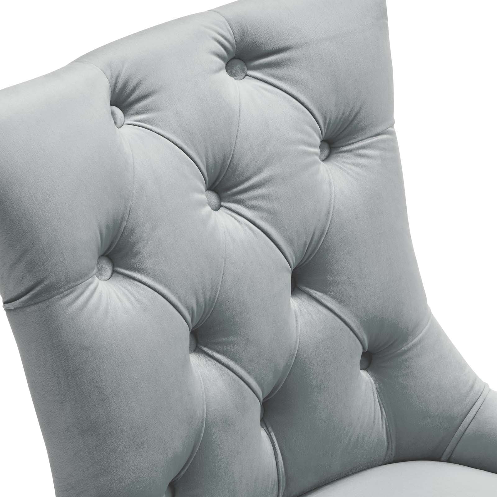 Modway Dining Chairs - Regent Tufted Performance Velvet Dining Side Chairs - Set of 2 Light Gray