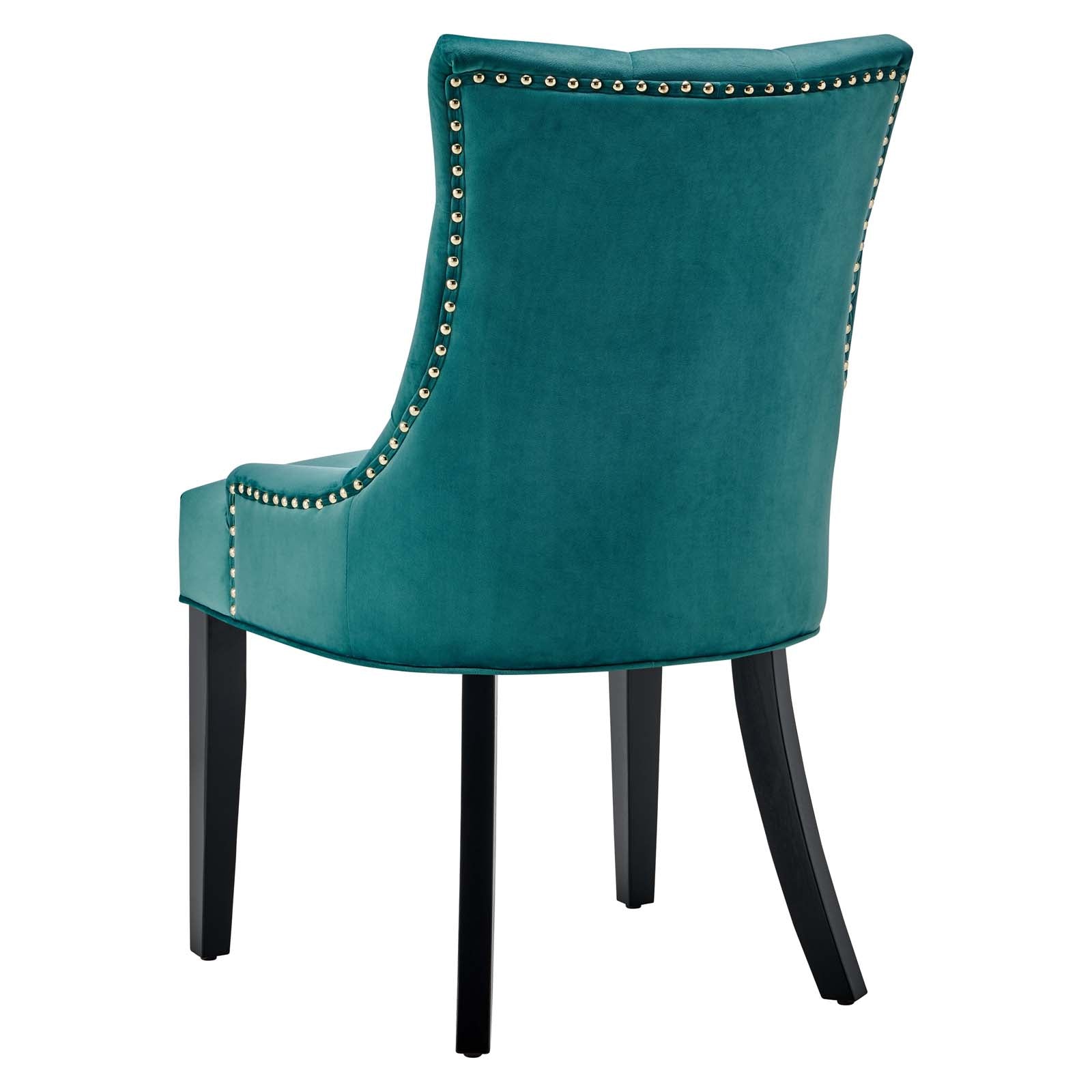 Modway Dining Chairs - Regent Tufted Performance Velvet Dining Side Chairs Teal ( Set of 2 )