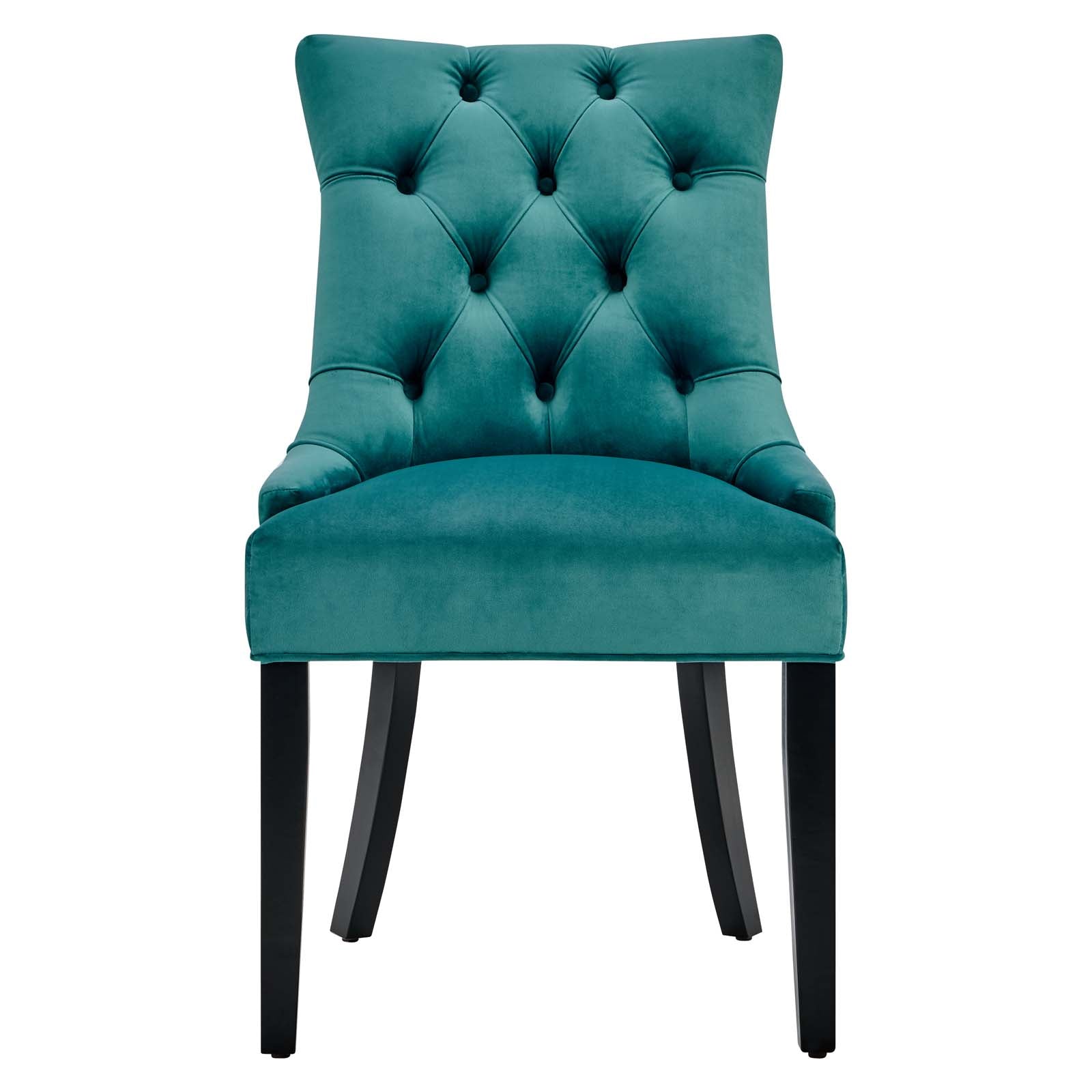 Modway Dining Chairs - Regent Tufted Performance Velvet Dining Side Chairs Teal ( Set of 2 )