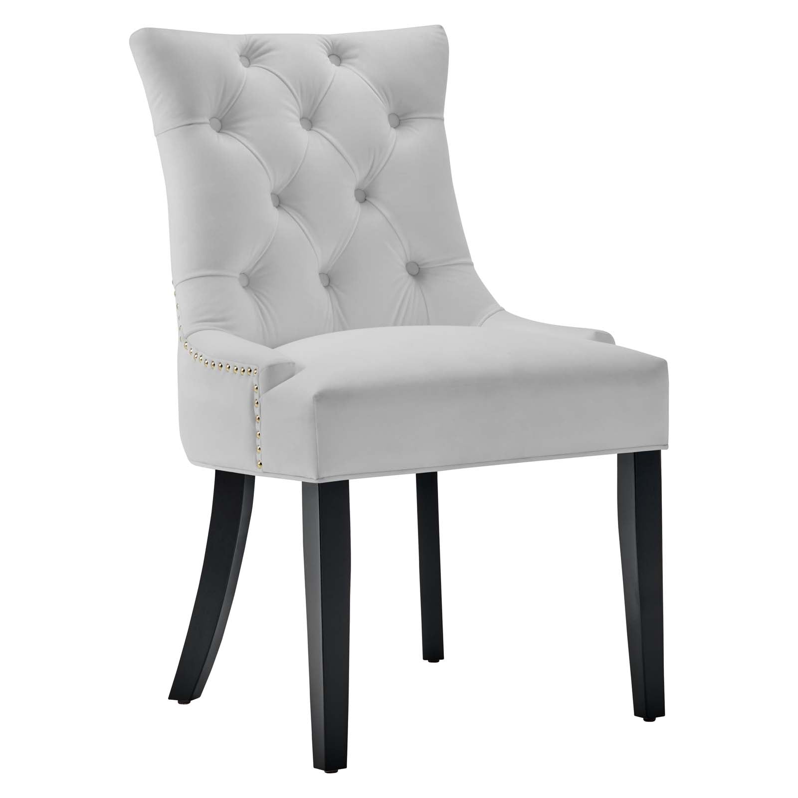 Modway Dining Chairs - Regent-Tufted-Performance-Velvet-Dining-Side-Chairs---Set-of-2-White