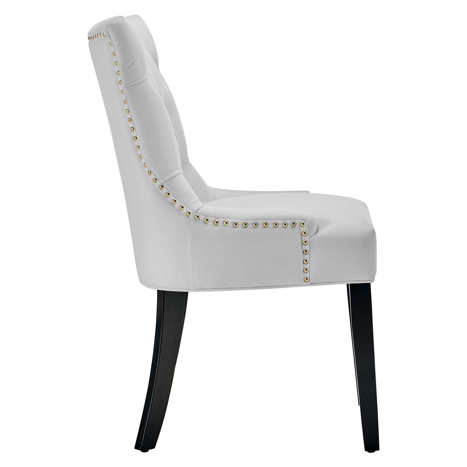 Modway Dining Chairs - Regent-Tufted-Performance-Velvet-Dining-Side-Chairs---Set-of-2-White