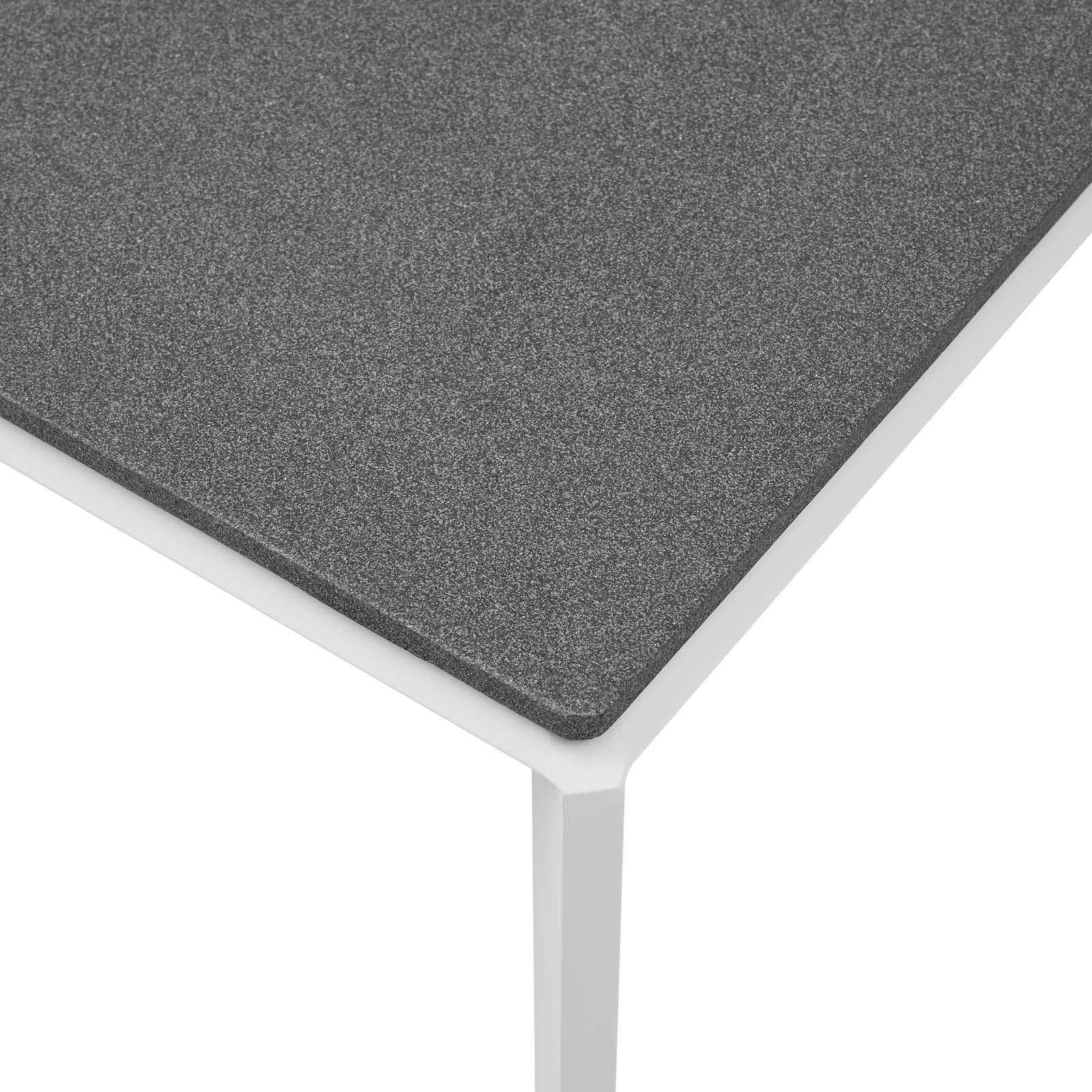 Modway Outdoor Conversation Sets - Riverside 5 Piece Outdoor 116" W Patio Aluminum Set White Gray