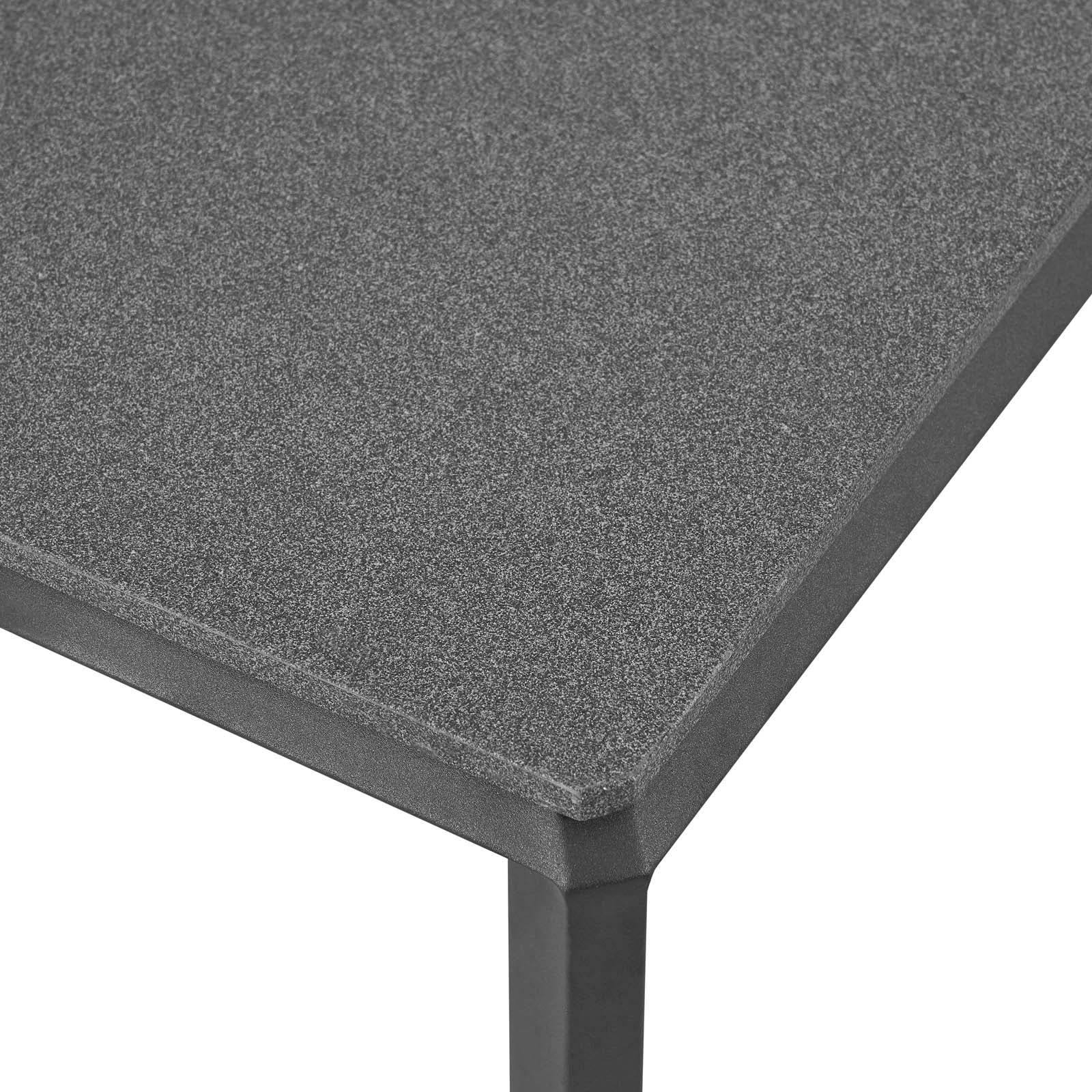 Modway Outdoor Conversation Sets - Riverside 7 Piece Outdoor Patio Aluminum Set Gray Charcoal