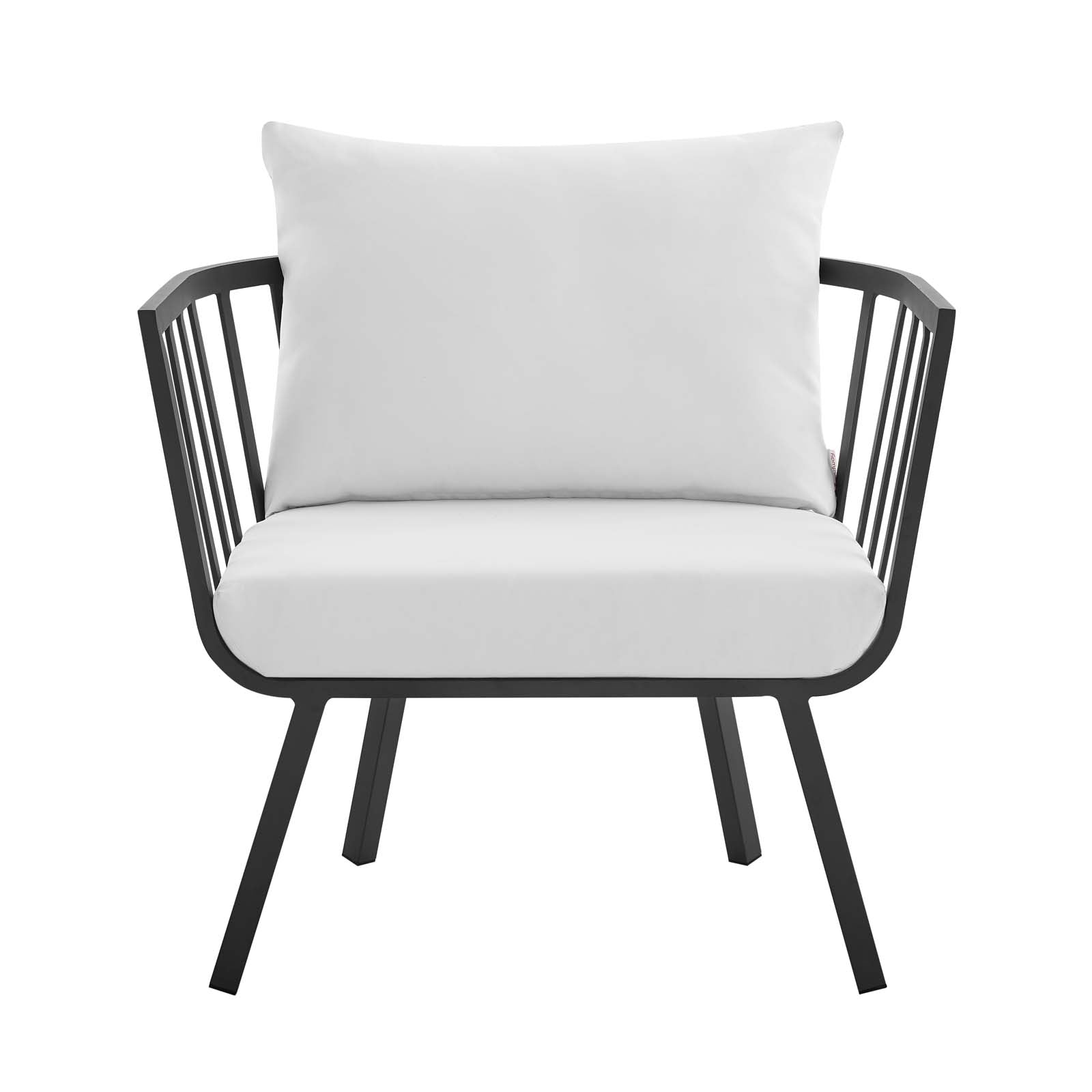 Modway Outdoor Conversation Sets - Riverside 7 Piece Outdoor Patio Aluminum Set Gray White
