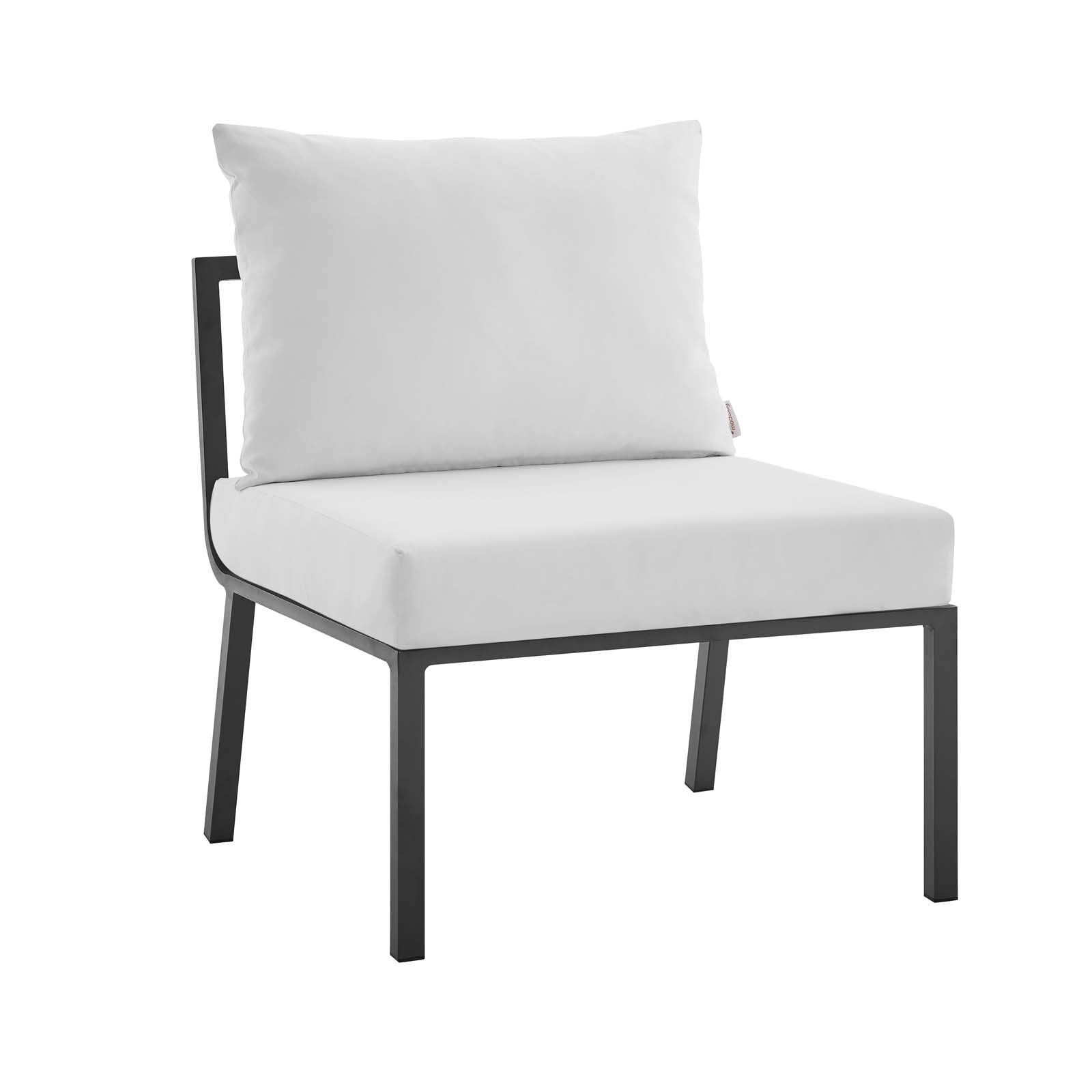 Modway Outdoor Conversation Sets - Riverside 7 Piece Outdoor Patio Aluminum Set Gray White