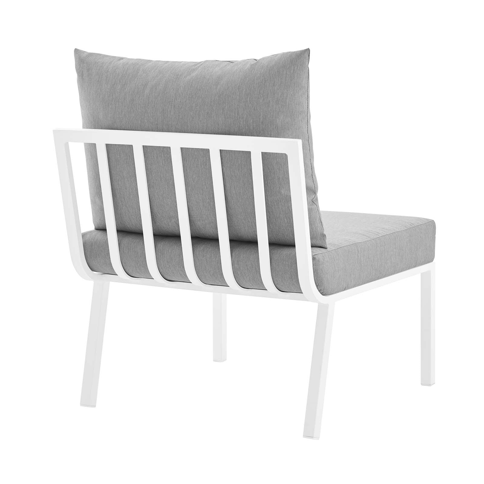 Modway Outdoor Conversation Sets - Riverside 5 Piece Outdoor Patio Set White Gray