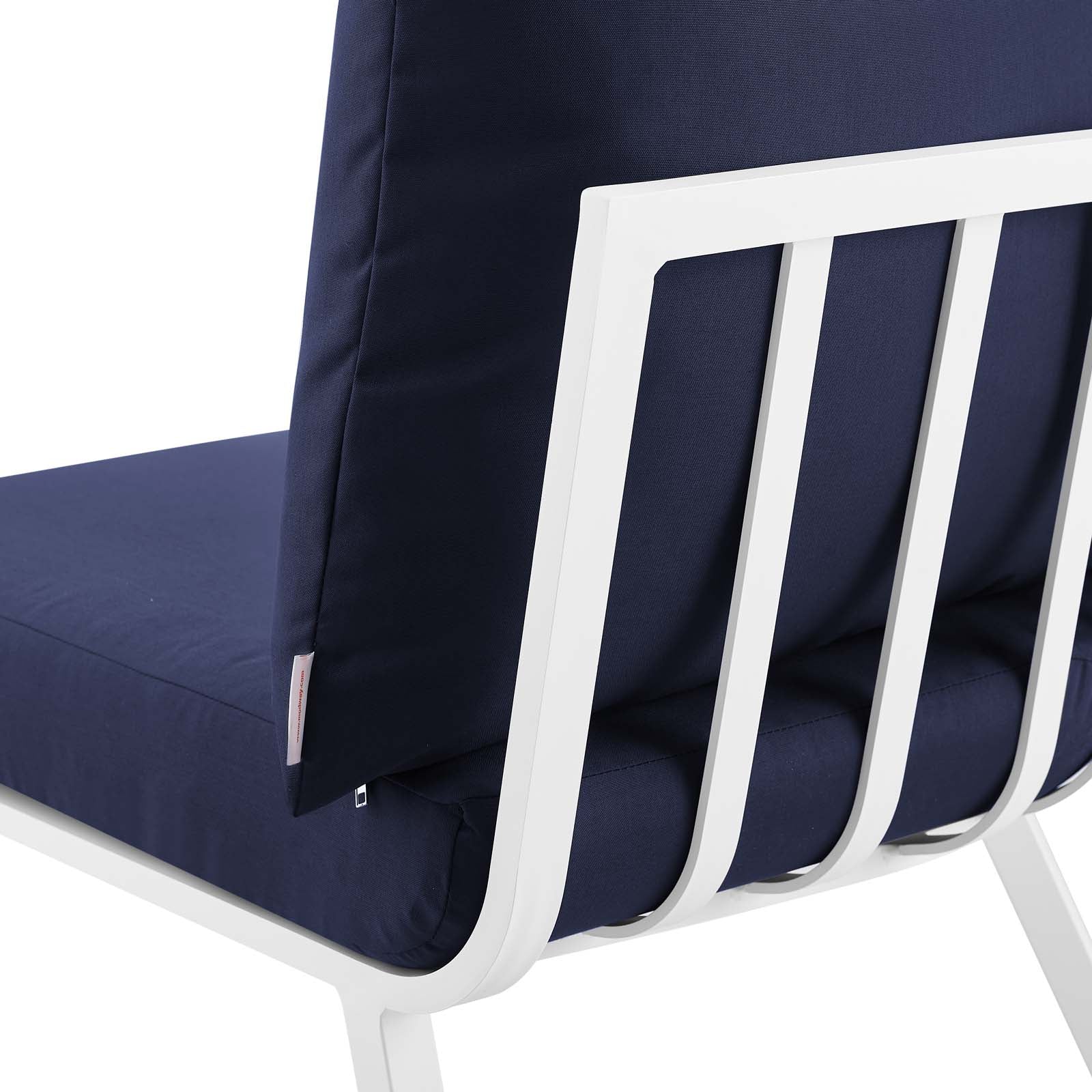 Modway Outdoor Conversation Sets - Riverside 5 Piece Outdoor Patio Set White Navy