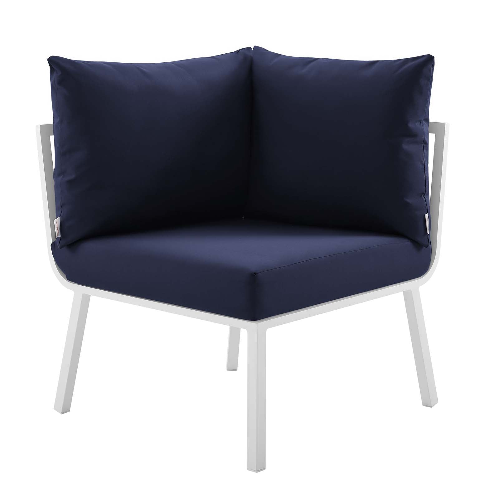 Modway Outdoor Conversation Sets - Riverside 5 Piece Outdoor Patio Set White Navy